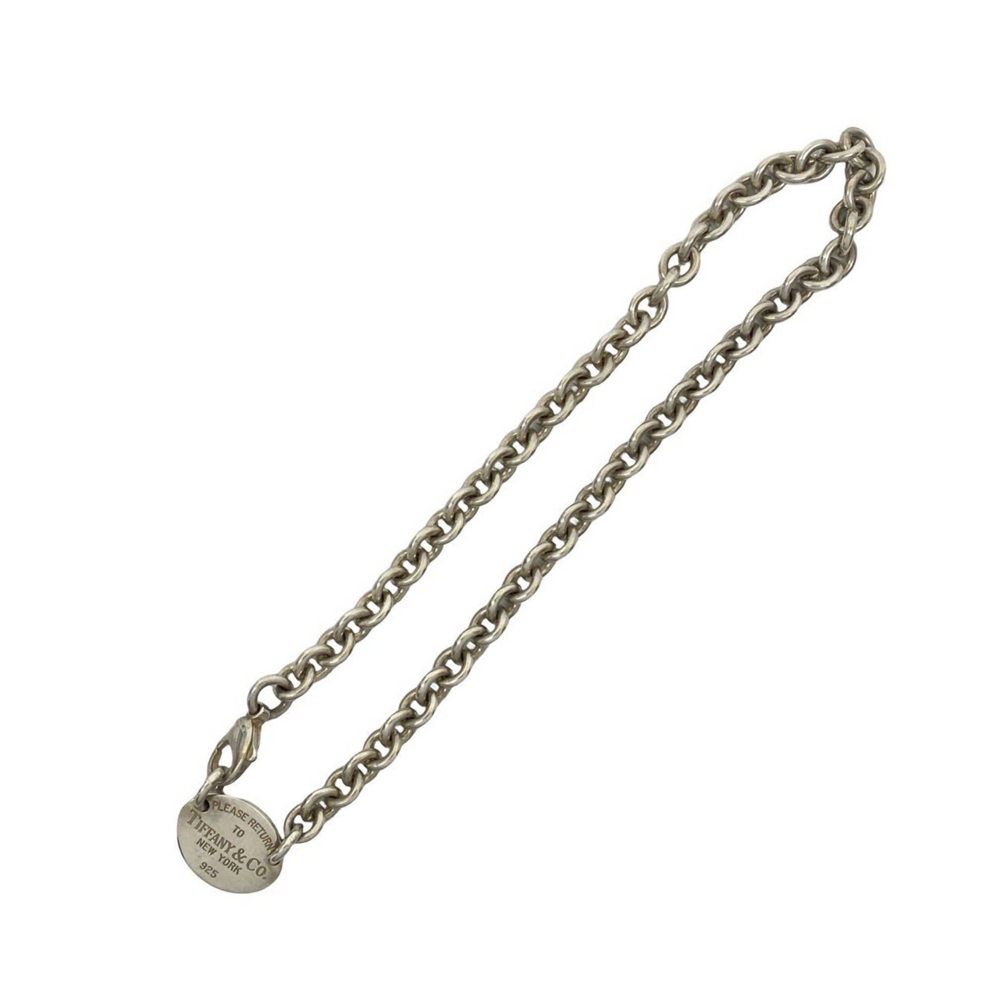 Tiffany & Co. TIFFANY & Co. Tiffany Return to Oval Necklace, 925 Sterling Silver, Chain Choker Pendant, 27518 Size ONE SIZE - 4 Thumbnail