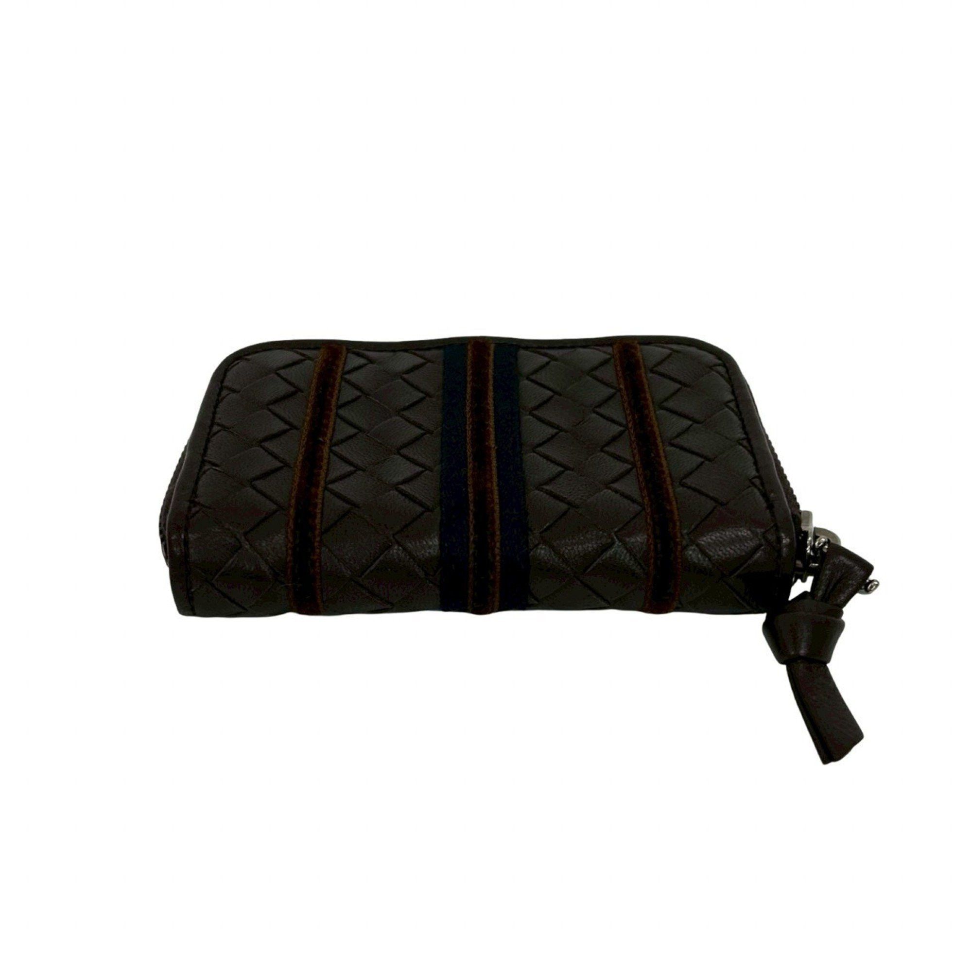 Bottega Veneta BOTTEGA VENETA Intrecciato Leather Round Zip Coin Case, Brown, 64864 Size ONE SIZE - 6 Thumbnail