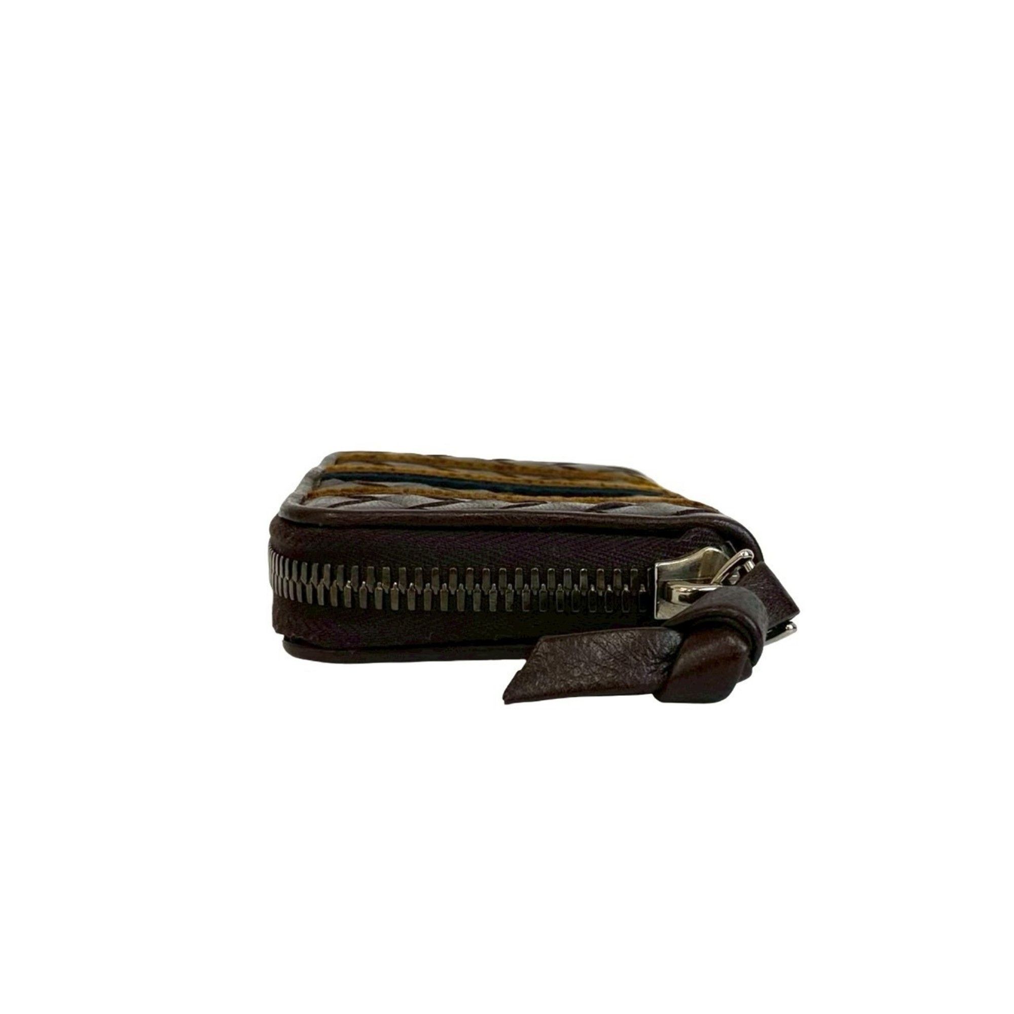 Bottega Veneta BOTTEGA VENETA Intrecciato Leather Round Zip Coin Case, Brown, 64864 Size ONE SIZE - 4 Thumbnail