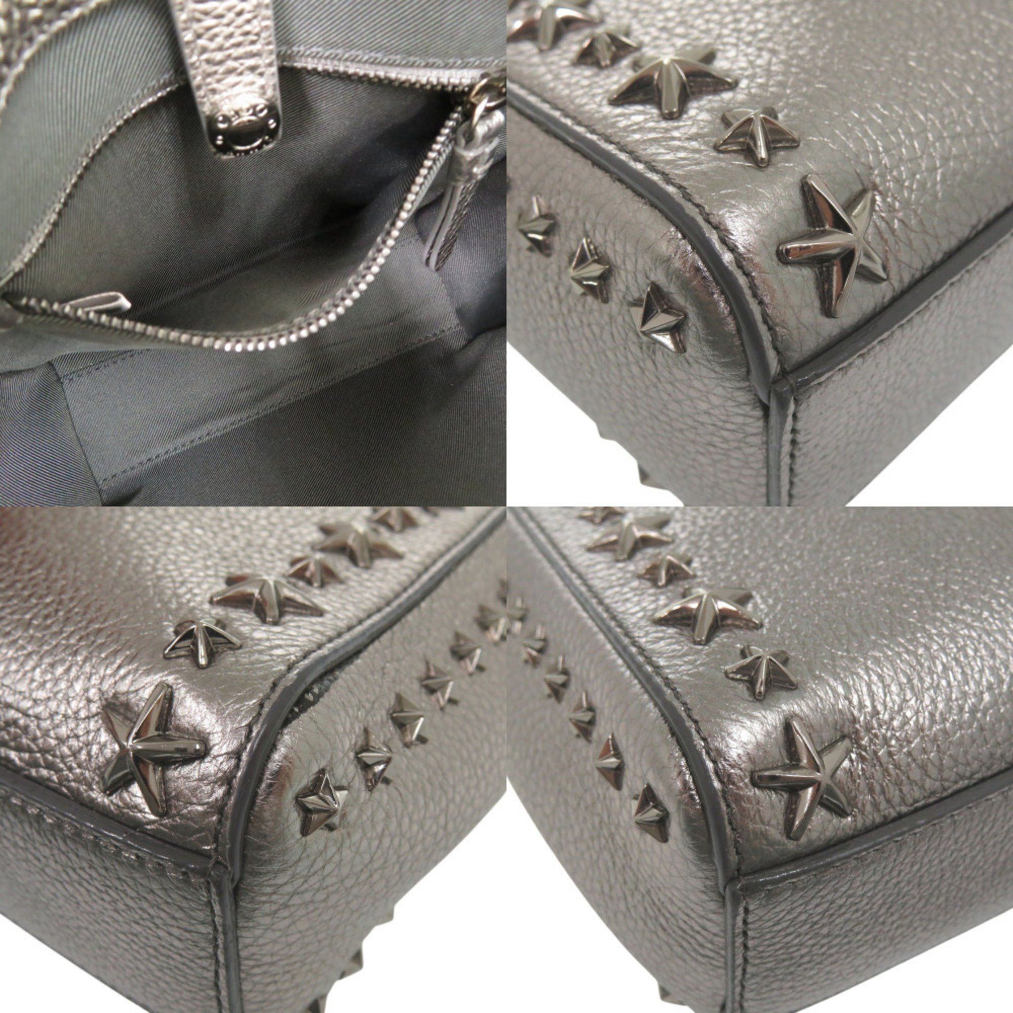 Jimmy Choo Jimmy Choo 2-way Mini Pegasi Star Stud Handbag in Silver Leather (0700) Size ONE SIZE - 8 Thumbnail