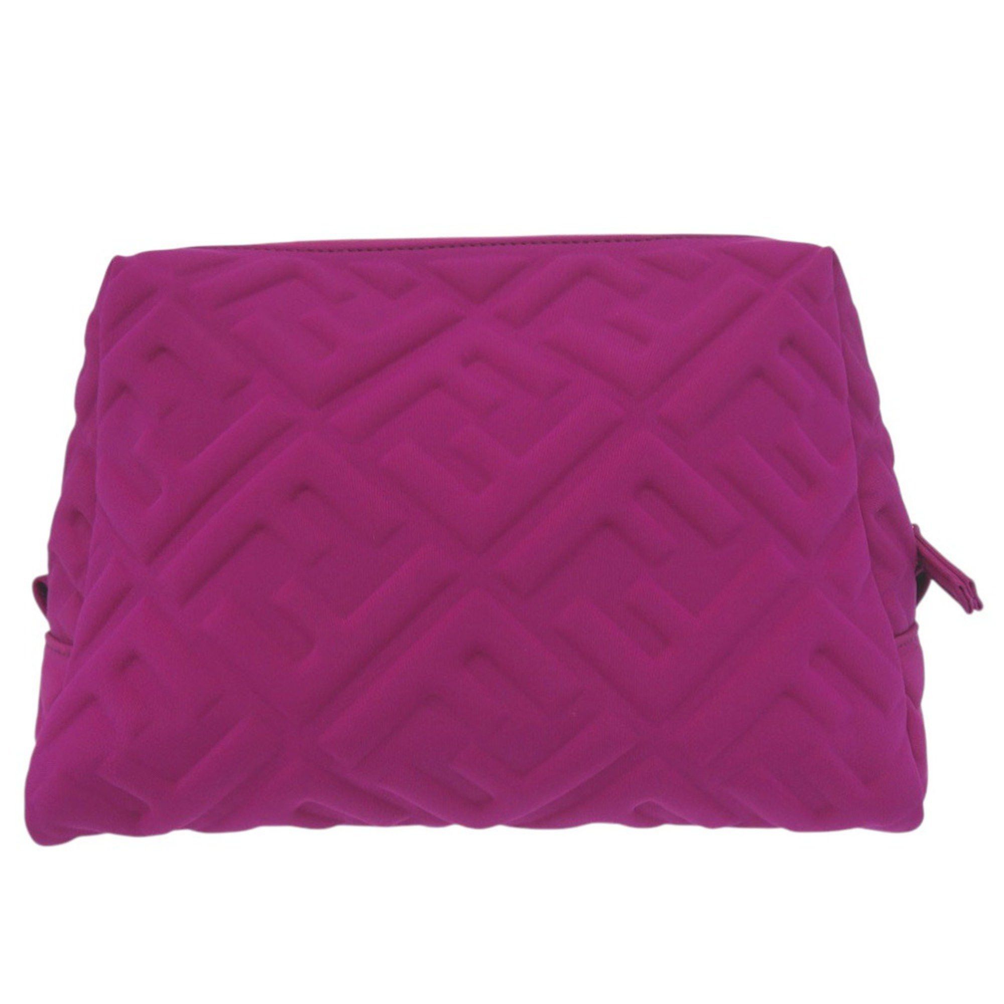 Fendi Like new Fendi Beauty Pouch with FF logo and Zucca pattern, 8N0171, Polyamide, Purple, 0677, FENDI Size ONE SIZE - 2 Thumbnail