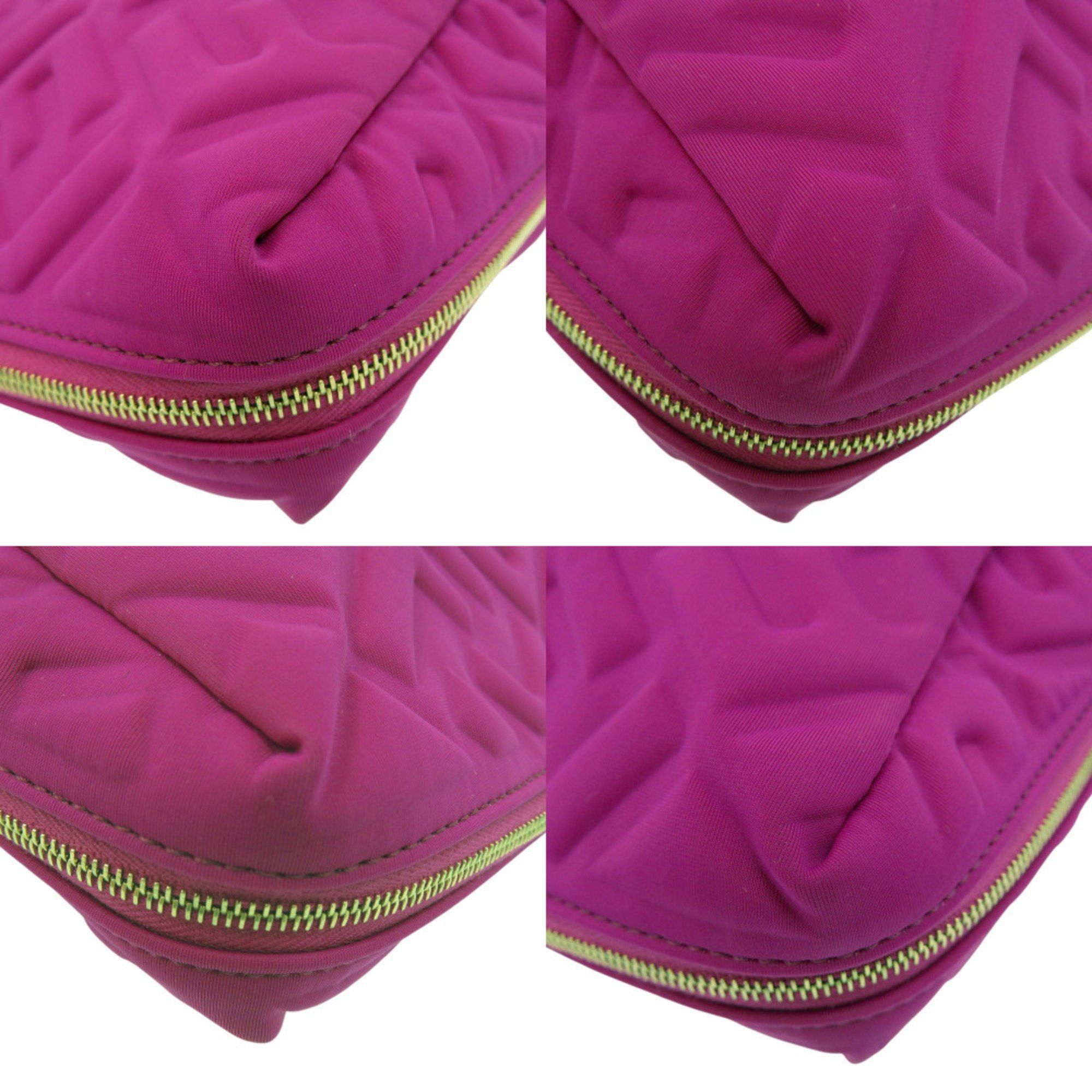 Fendi Like new Fendi Beauty Pouch with FF logo and Zucca pattern, 8N0171, Polyamide, Purple, 0677, FENDI Size ONE SIZE - 9 Thumbnail
