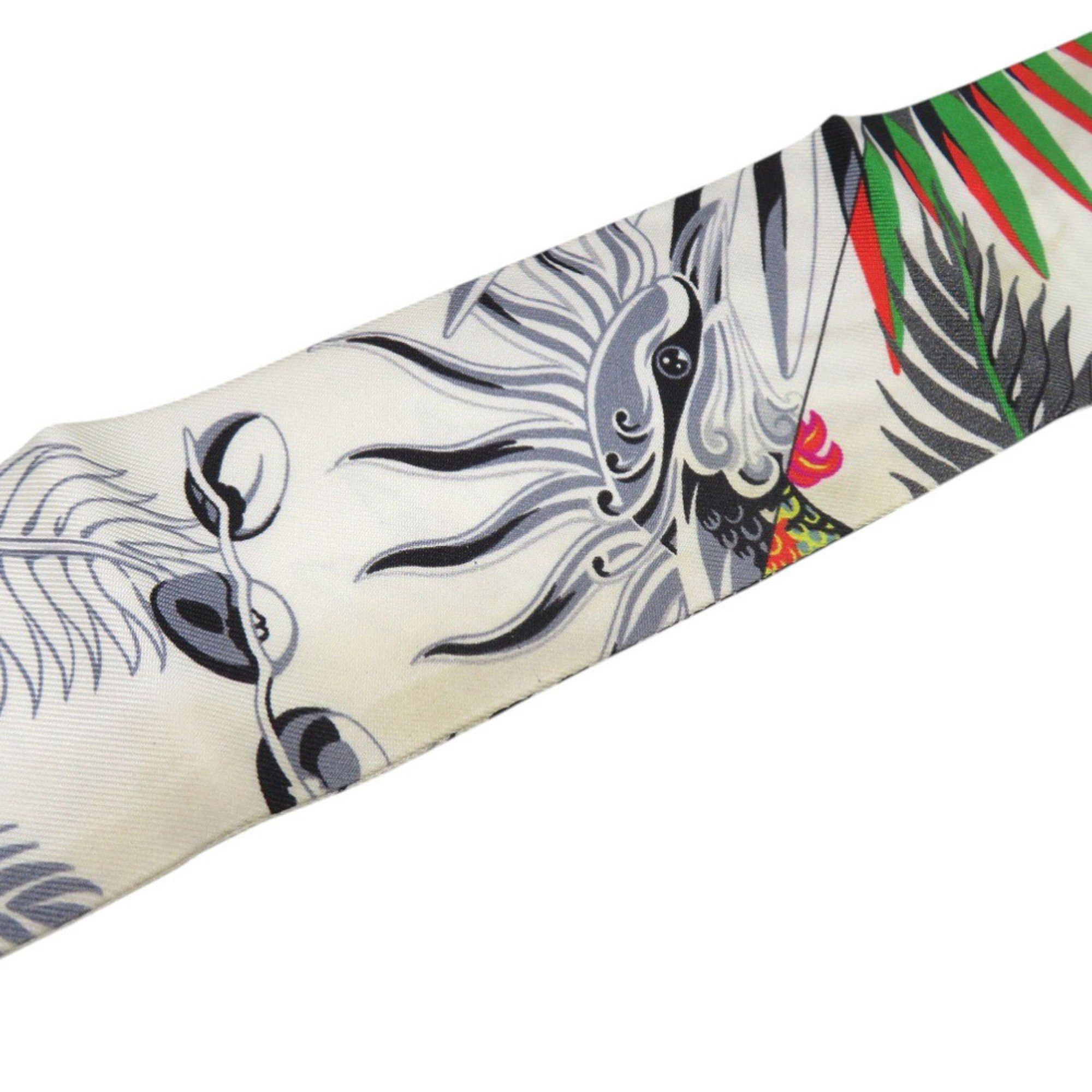 Hermes Hermès Twilly MYTHIQUES PHOENIX COLORIAGE Silk Multicolor Scarf Muffler 0123 HERMES Size ONE SIZE - 3 Thumbnail