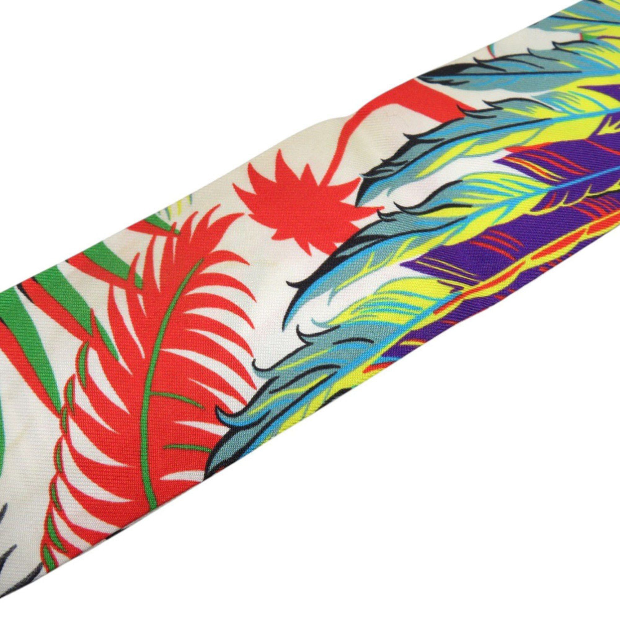 Hermes Hermès Twilly MYTHIQUES PHOENIX COLORIAGE Silk Multicolor Scarf Muffler 0123 HERMES Size ONE SIZE - 4 Thumbnail
