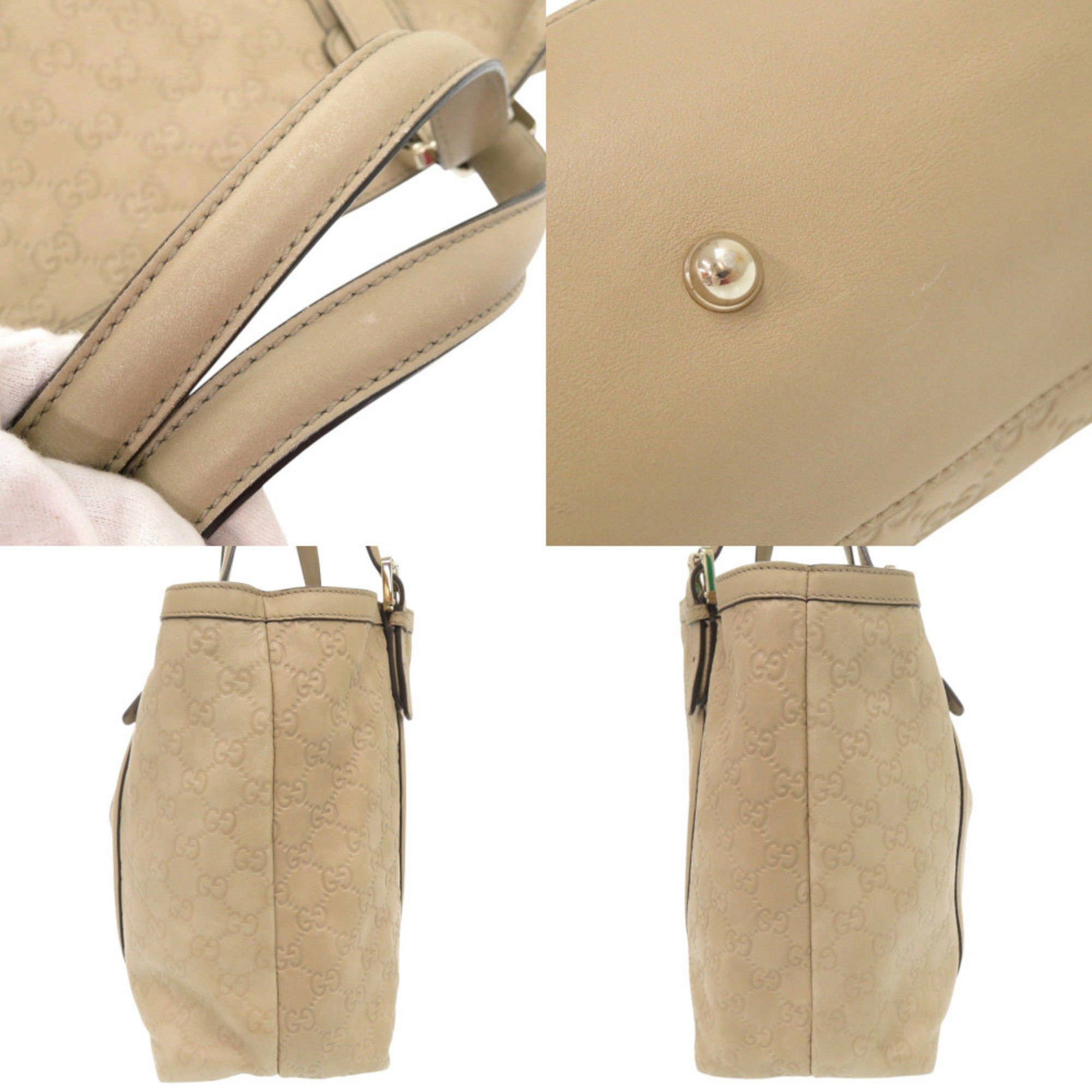 Gucci Gucci Guccissima GG logo 162094 leather beige tote bag handbag 0245 GUCCI Size ONE SIZE - 10 Thumbnail