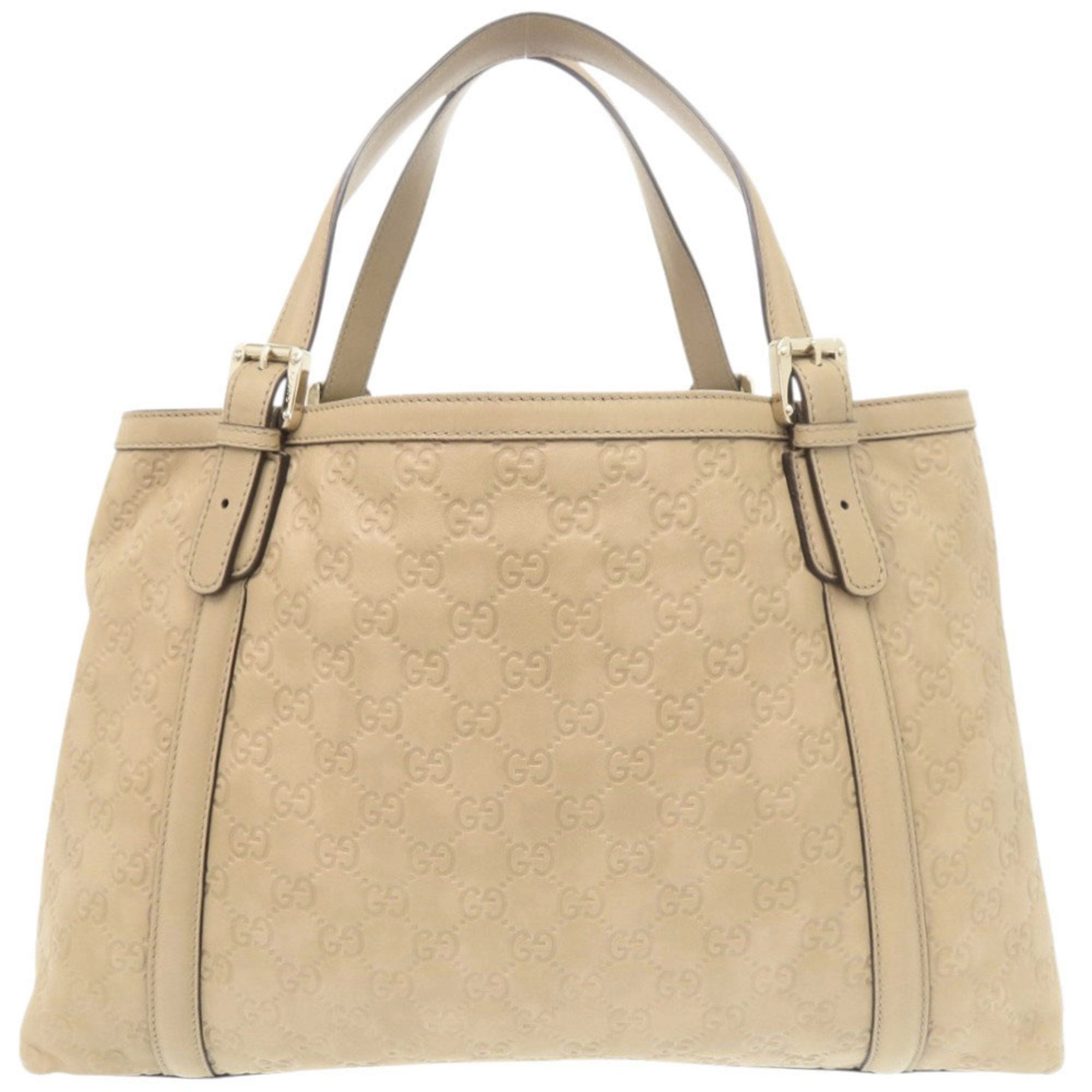 Gucci Gucci Guccissima GG logo 162094 leather beige tote bag handbag 0245 GUCCI Size ONE SIZE - 2 Thumbnail