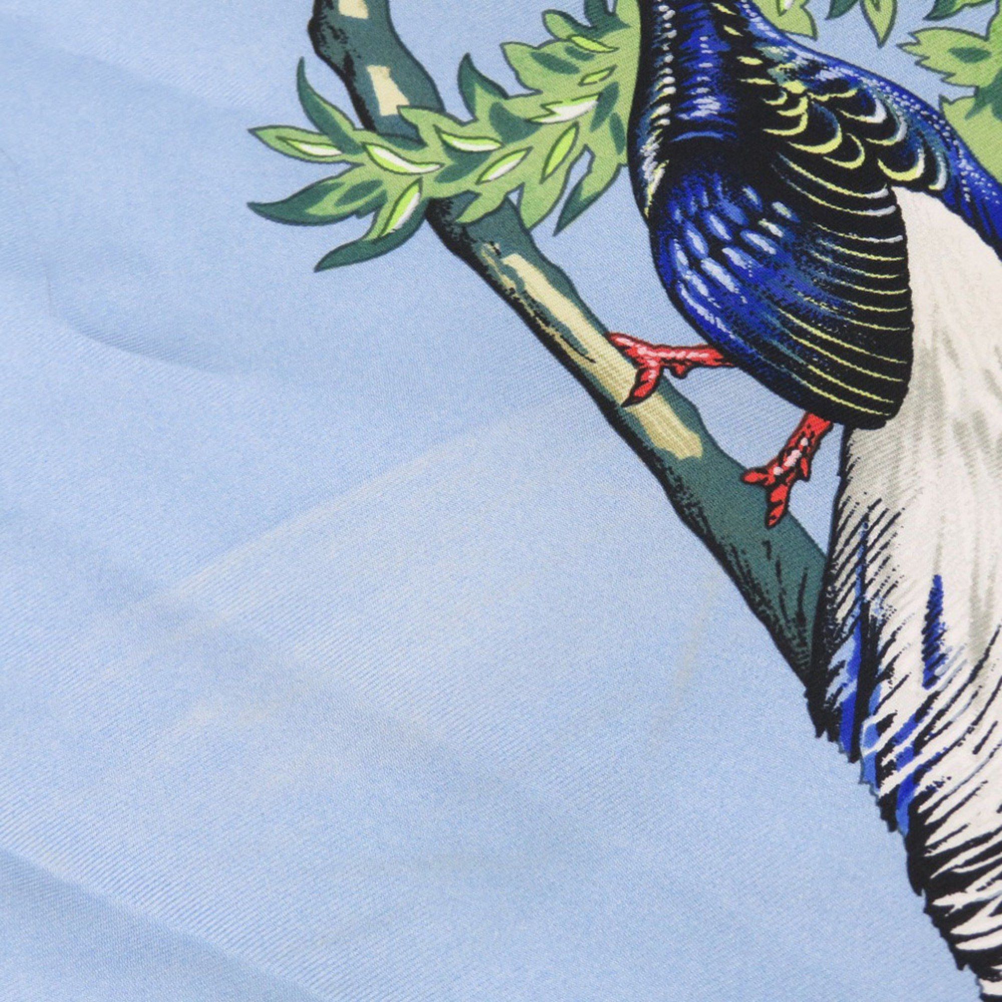 Hermes Hermes Hermès Carré 90 SICHUAN Silk Scarf, Navy Blue, 0124, from Sichuan Province Size ONE SIZE - 4 Thumbnail