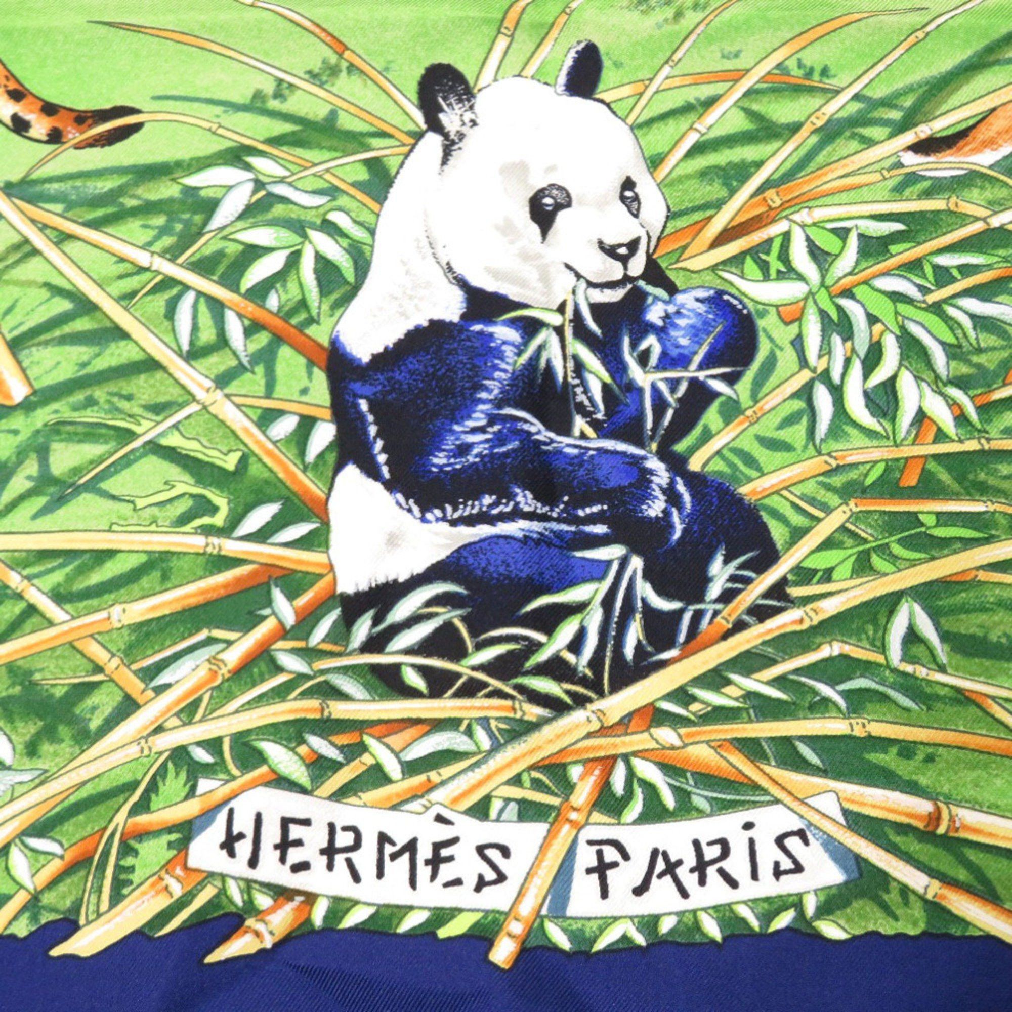 Hermes Hermes Hermès Carré 90 SICHUAN Silk Scarf, Navy Blue, 0124, from Sichuan Province Size ONE SIZE - 3 Thumbnail