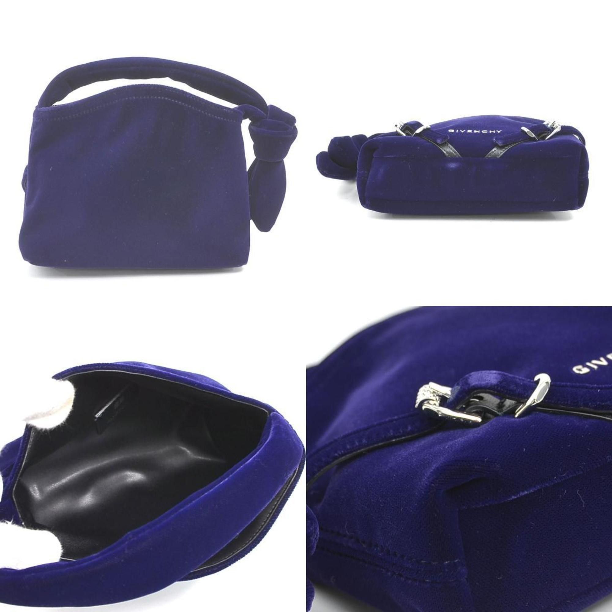 Givenchy Givenchy Nano Voile Velvet Handbag in Navy, Women's, h31679g Size ONE SIZE - 3 Thumbnail