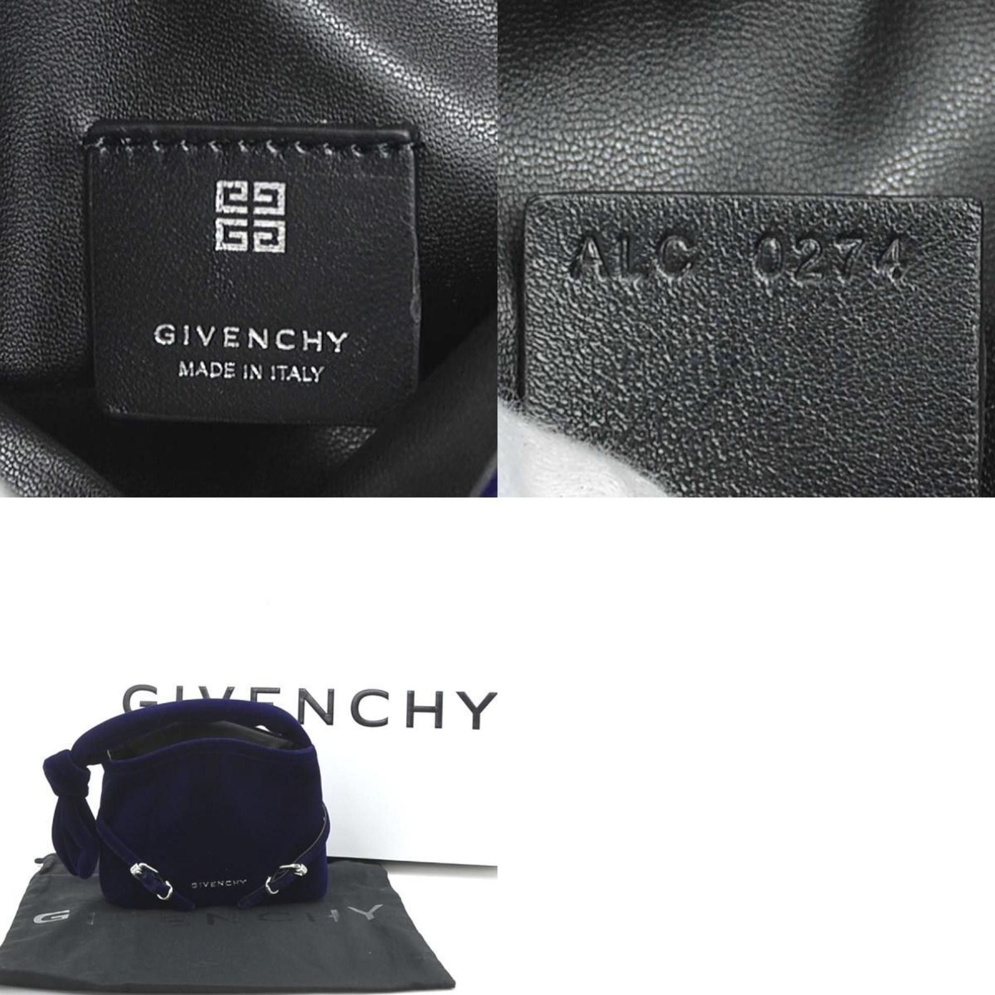 Givenchy Givenchy Nano Voile Velvet Handbag in Navy, Women's, h31679g Size ONE SIZE - 5 Thumbnail