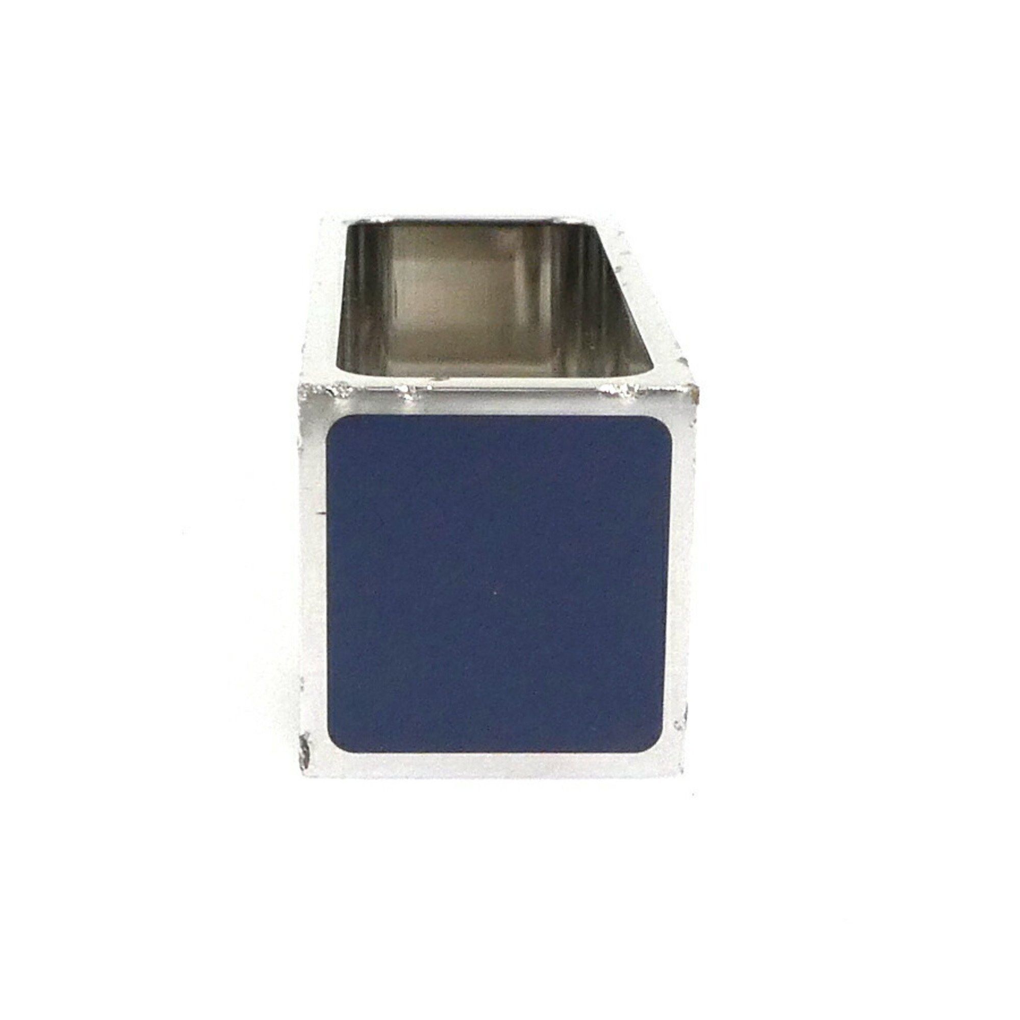 Hermes Hermes Hermès scarf ring in metal, enamel, silver, and navy, women's, e61087a Size ONE SIZE - 2 Thumbnail