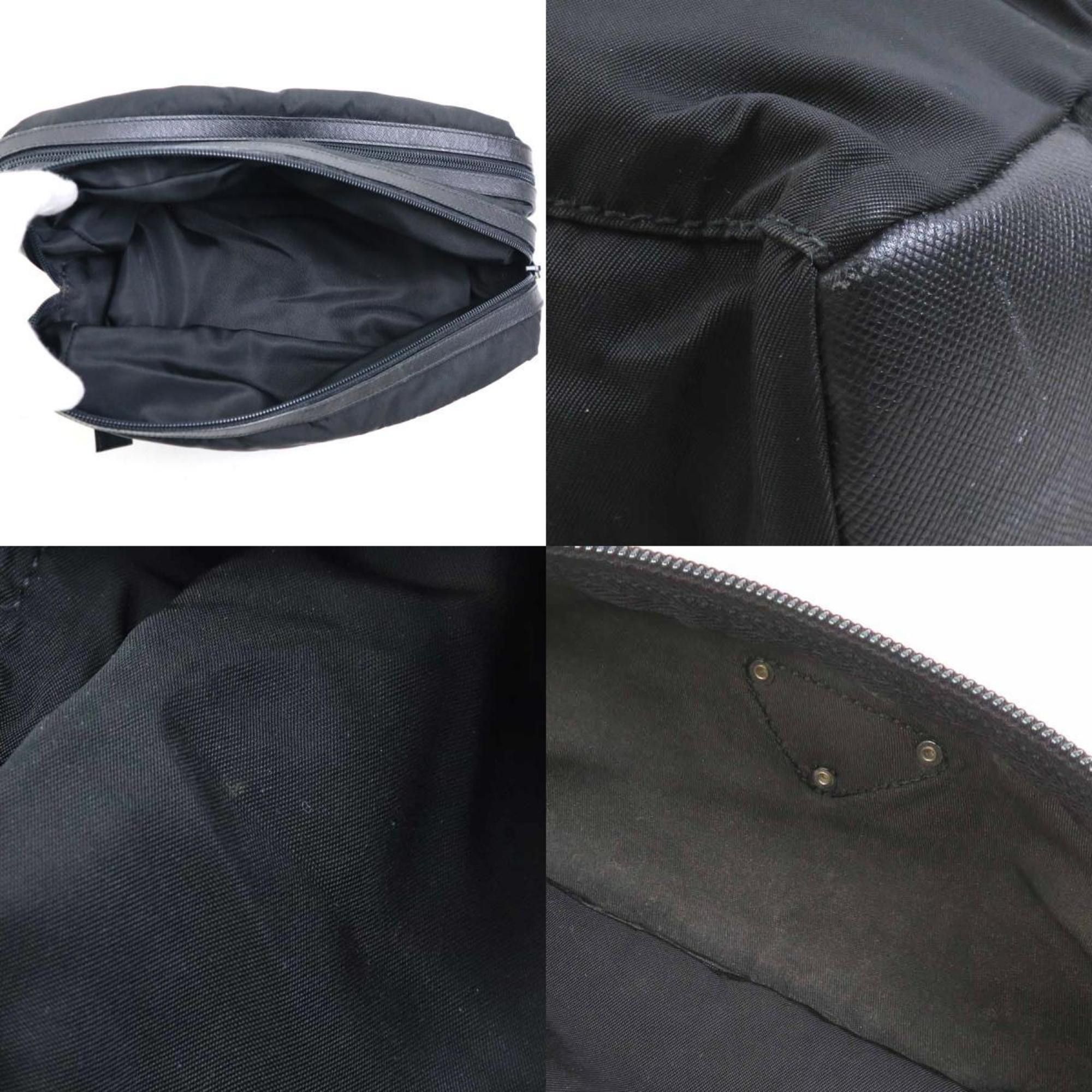 Prada Prada clutch bag pouch in nylon and leather black for men women, r10861a Size ONE SIZE - 3 Thumbnail