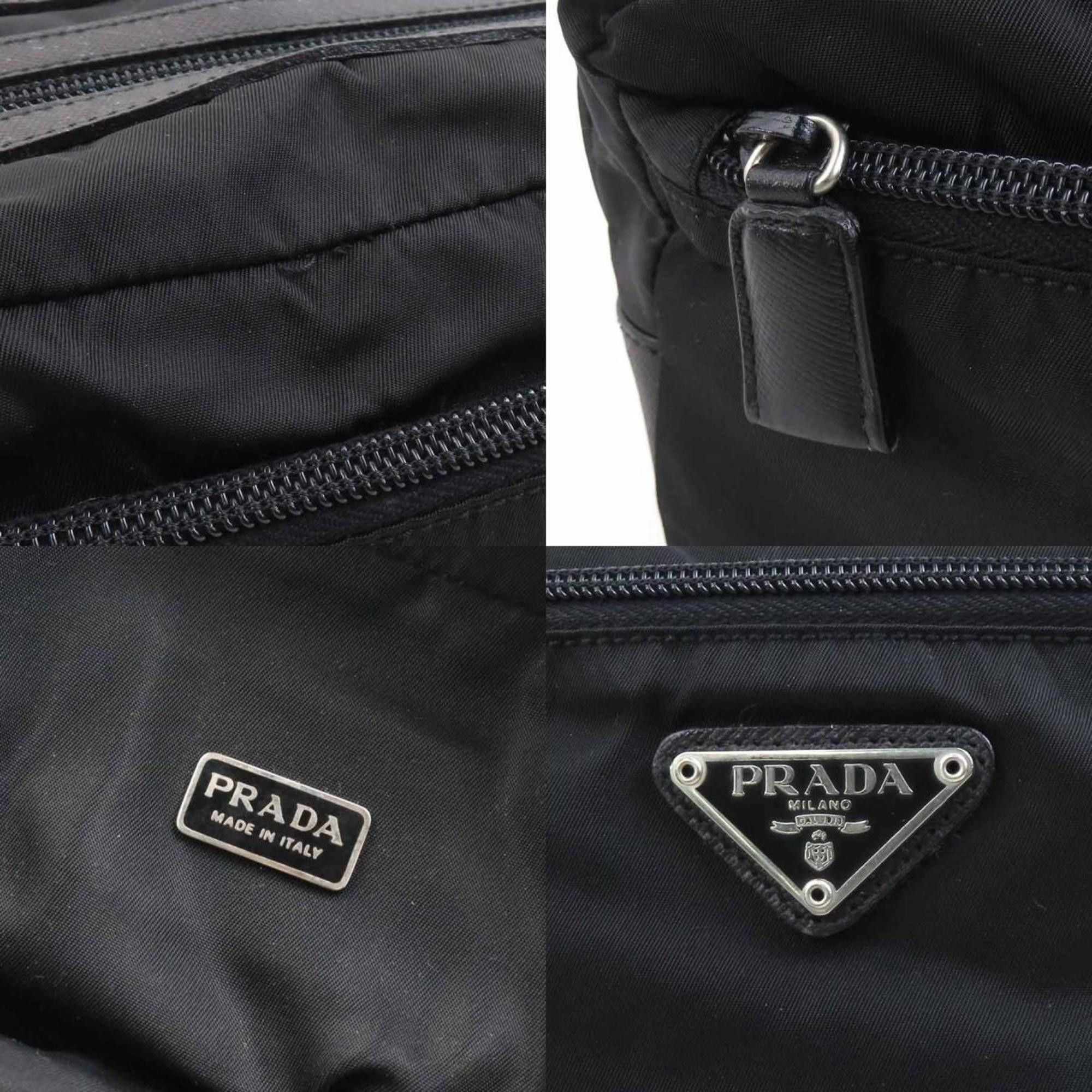 Prada Prada clutch bag pouch in nylon and leather black for men women, r10861a Size ONE SIZE - 5 Thumbnail