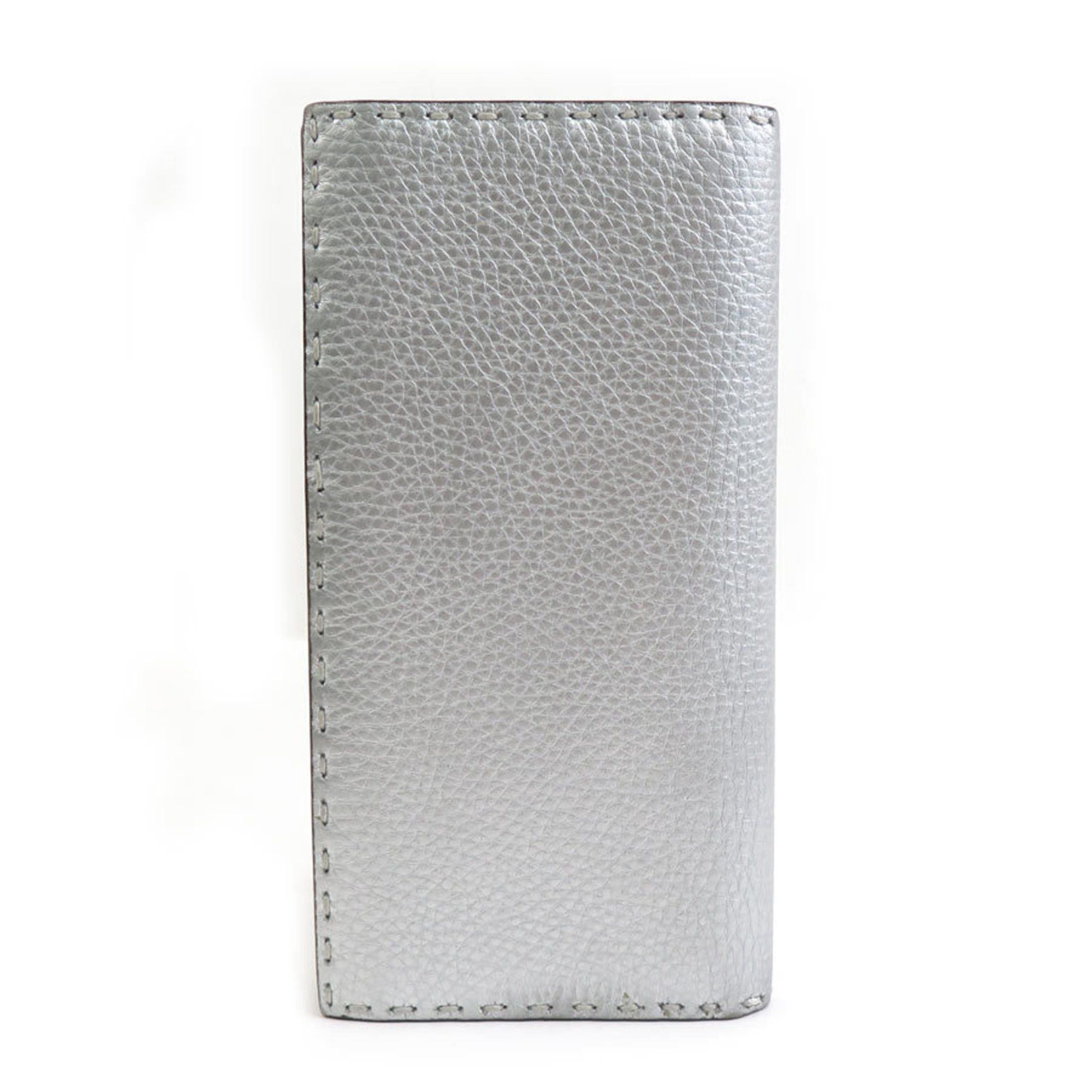 Fendi Fendi Bi-fold Long Wallet, Leather, Silver, Men's/Women's, 7M0186-74P, h31688a Size ONE SIZE - 2 Thumbnail