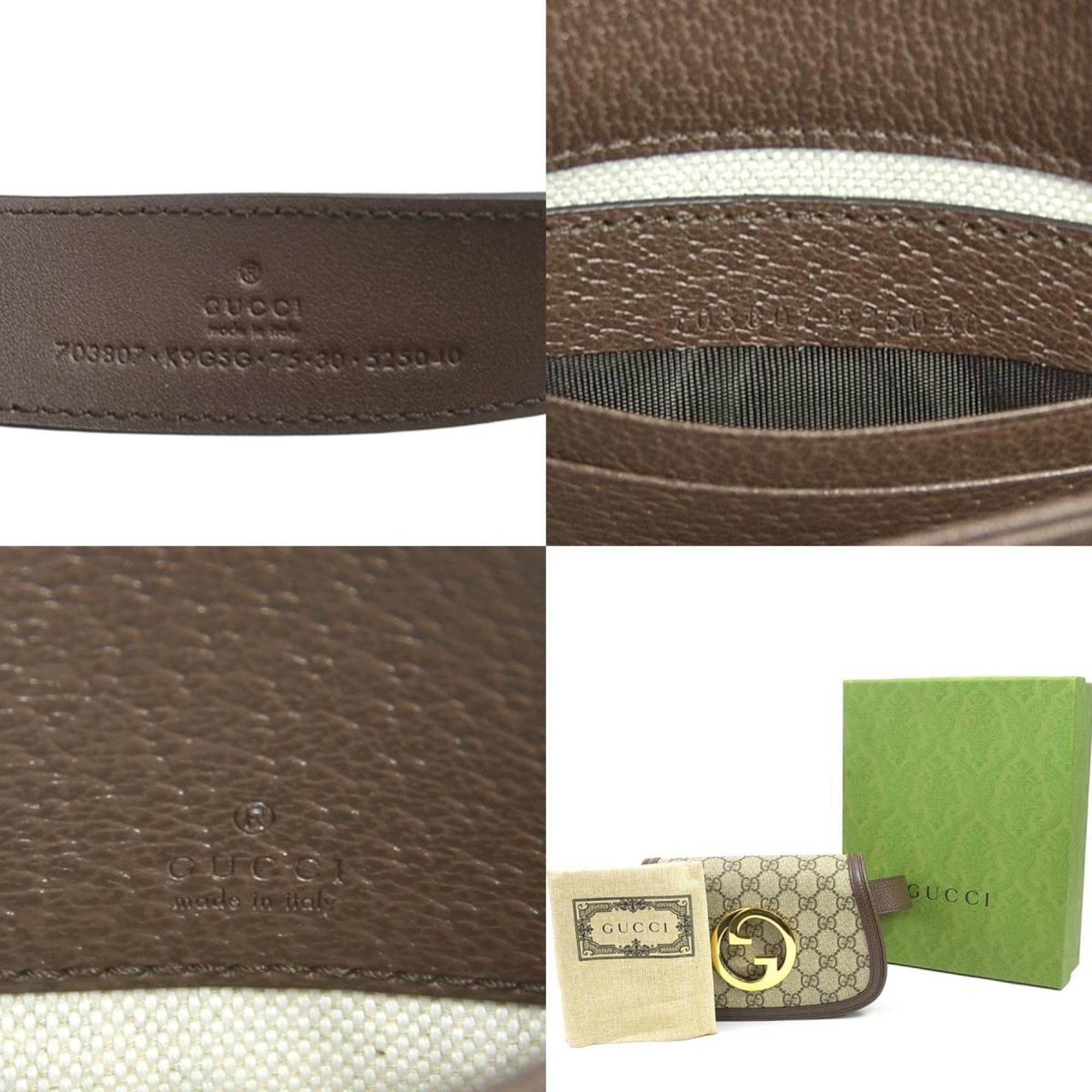 Gucci Gucci Blondie waist bag/body bag in GG Supreme canvas, brown, for men and women, 703607 r10869a Size ONE SIZE - 5 Thumbnail