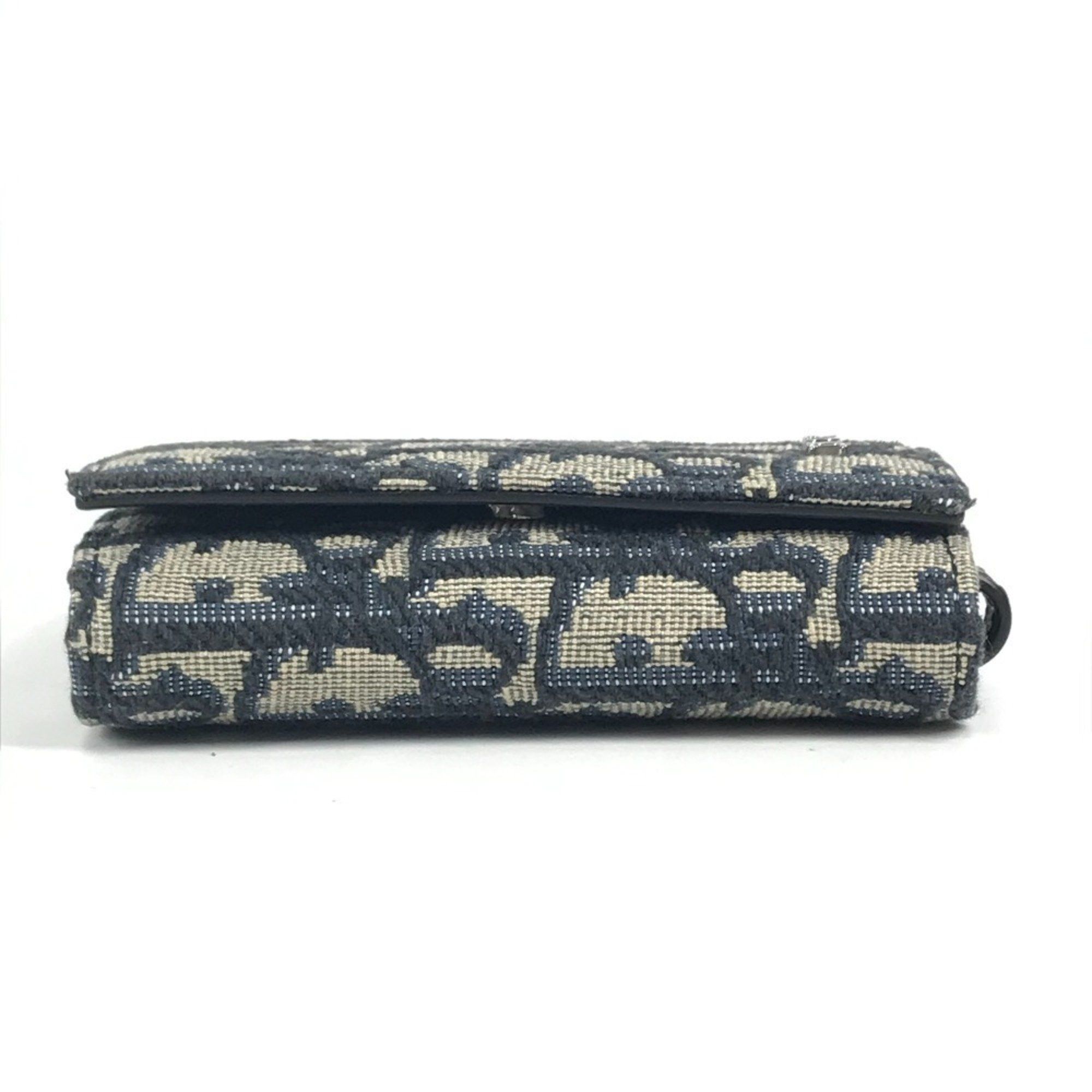 Dior Christian Dior Dior Logo Oblique 6-Ring Key Case, Canvas and Leather, Navy Blue for Men Women Size ONE SIZE - 6 Thumbnail