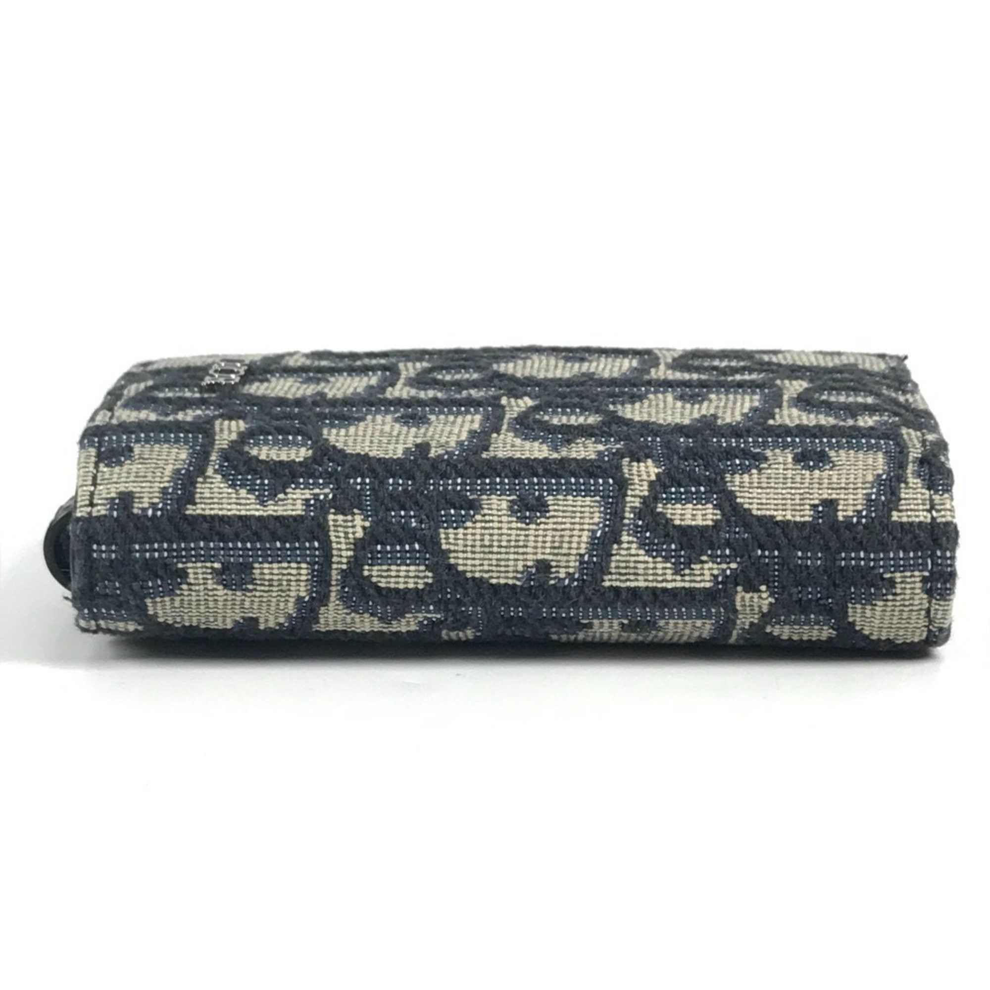 Dior Christian Dior Dior Logo Oblique 6-Ring Key Case, Canvas and Leather, Navy Blue for Men Women Size ONE SIZE - 5 Thumbnail