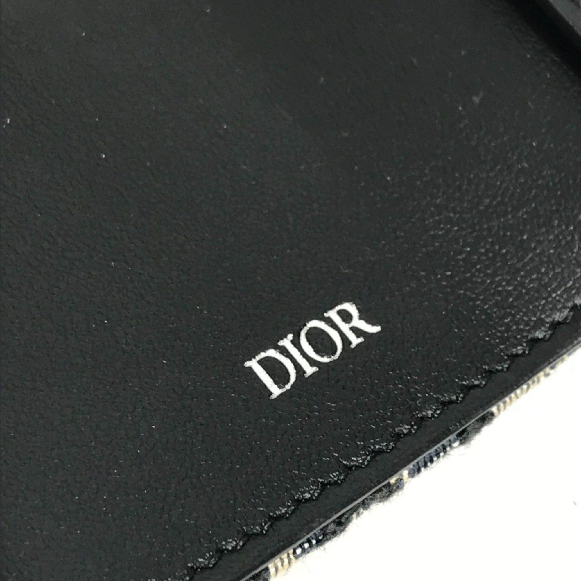 Dior Christian Dior Dior Logo Oblique 6-Ring Key Case, Canvas and Leather, Navy Blue for Men Women Size ONE SIZE - 9 Thumbnail