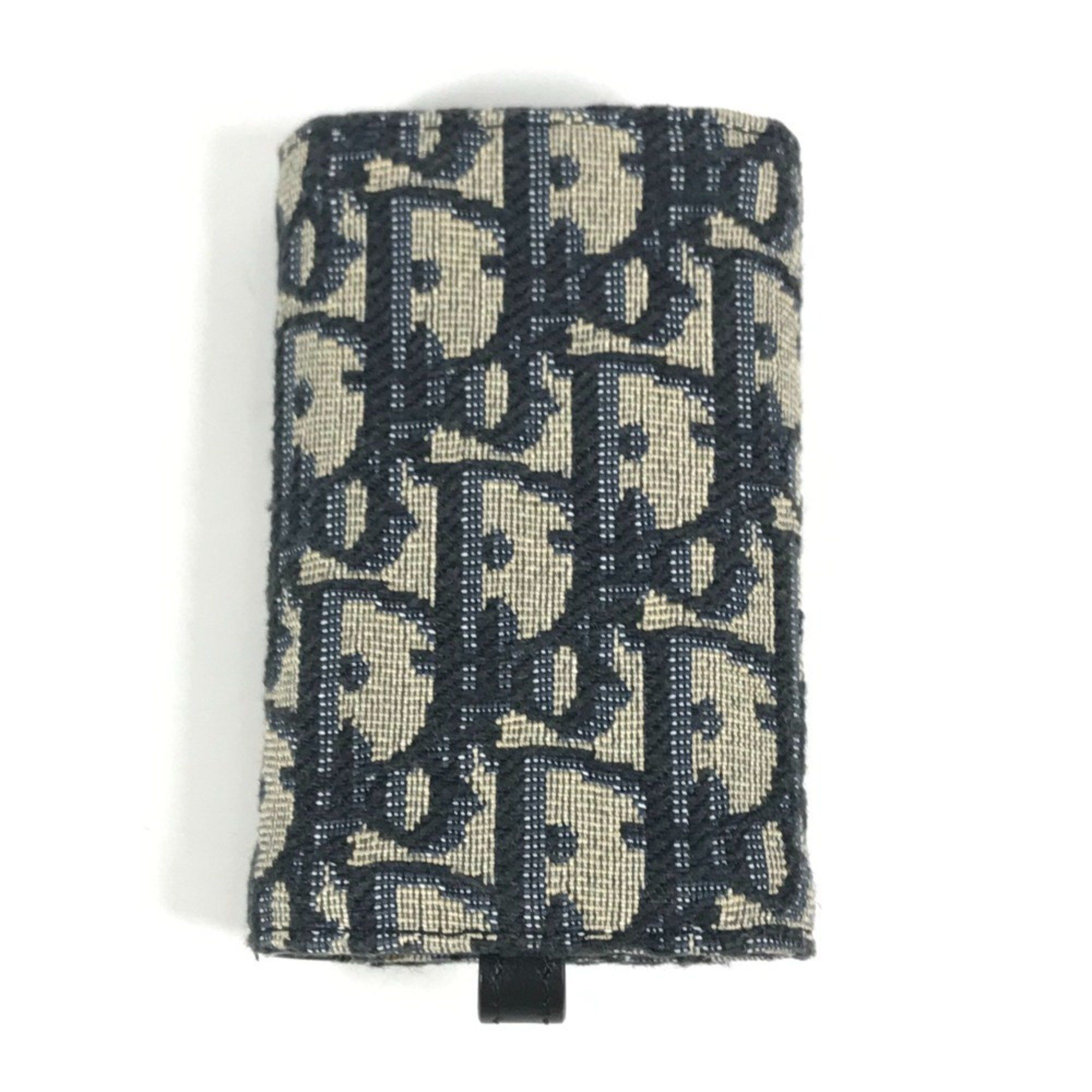 Dior Christian Dior Dior Logo Oblique 6-Ring Key Case, Canvas and Leather, Navy Blue for Men Women Size ONE SIZE - 2 Thumbnail