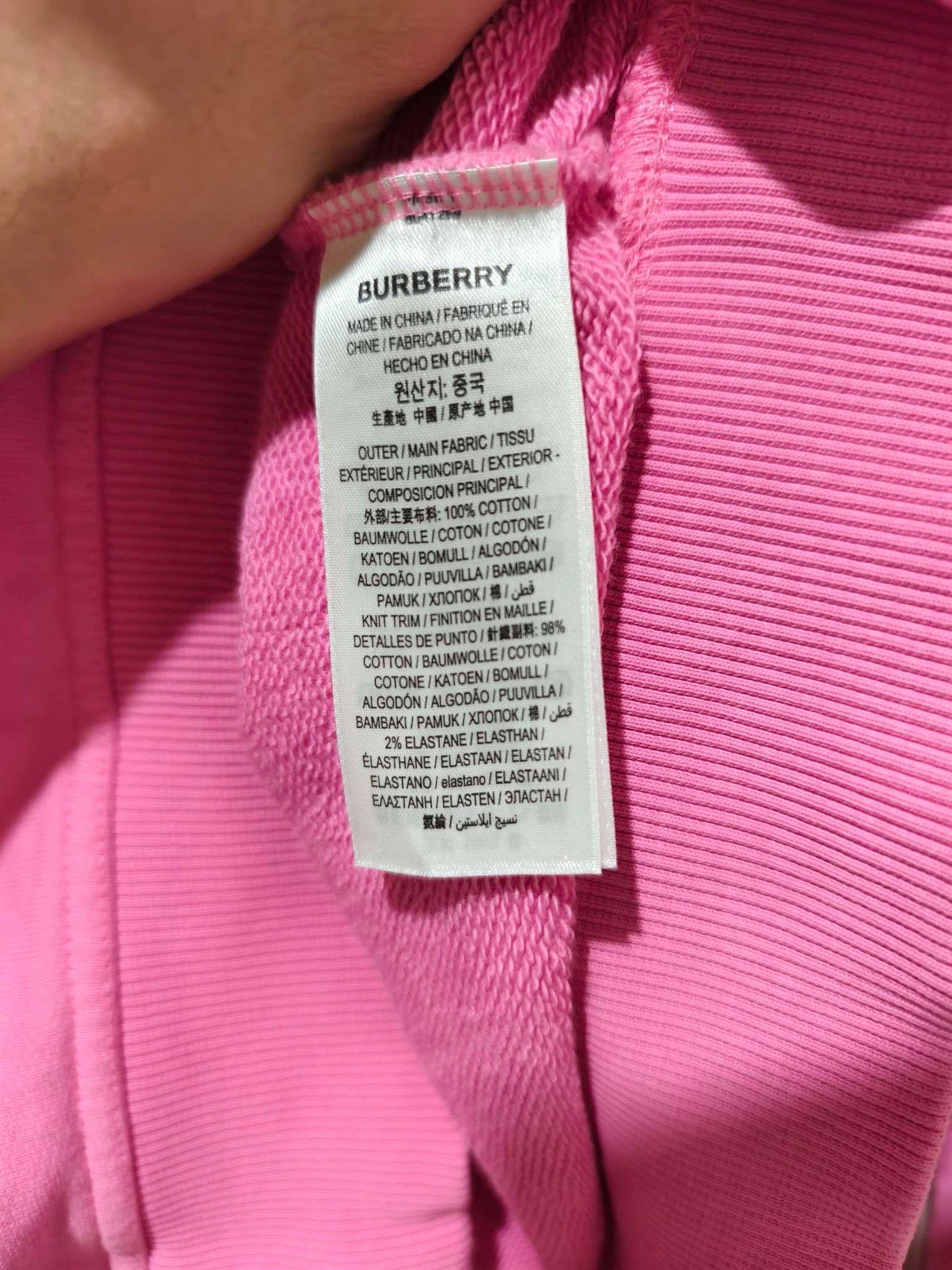Burberry Burberry Pink Embroidered Crewneck Sweatshirt S Size US S / EU 44-46 / 1 - 6 Thumbnail