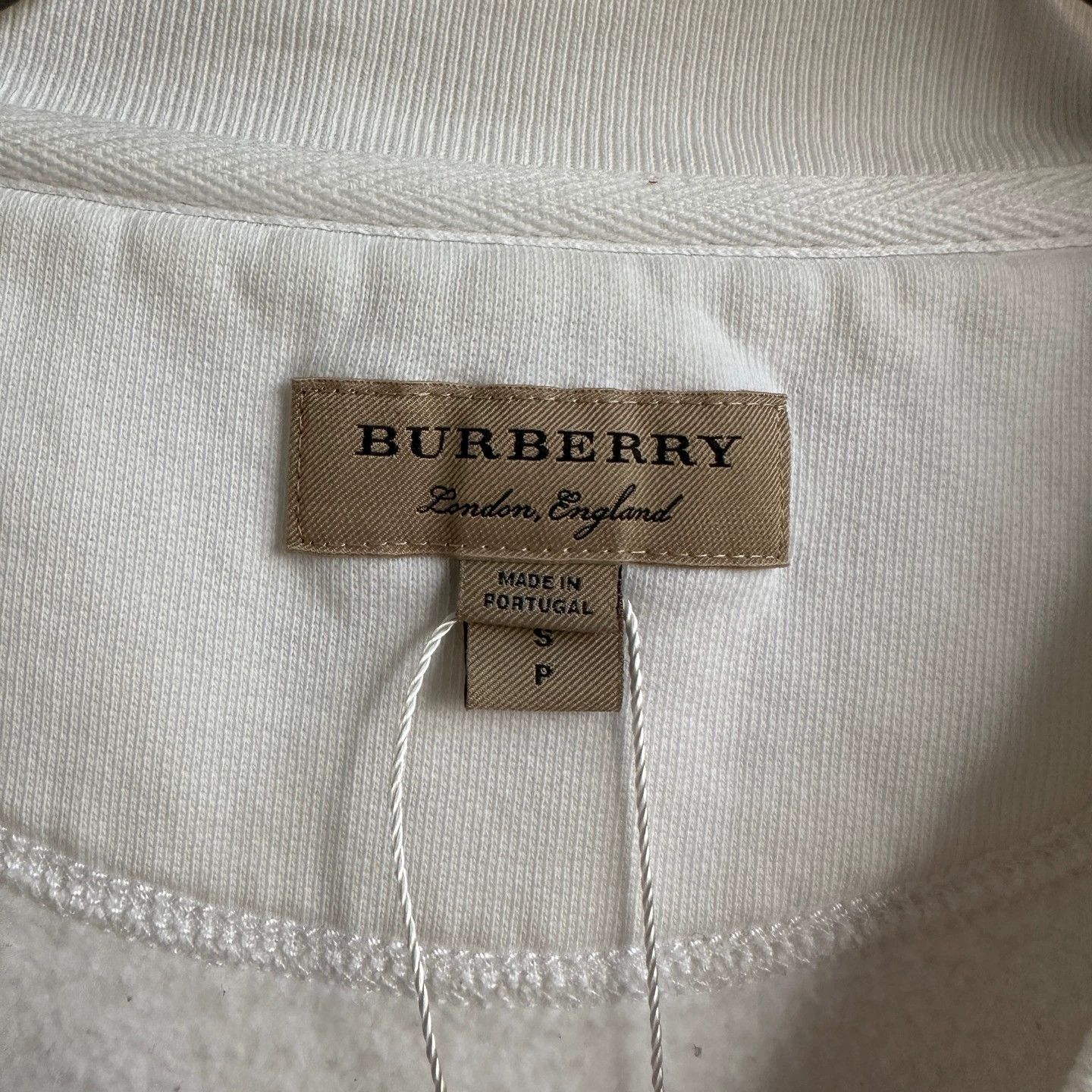 Burberry Burberry White Check Panel Sweatshirt S Size US S / EU 44-46 / 1 - 4 Thumbnail