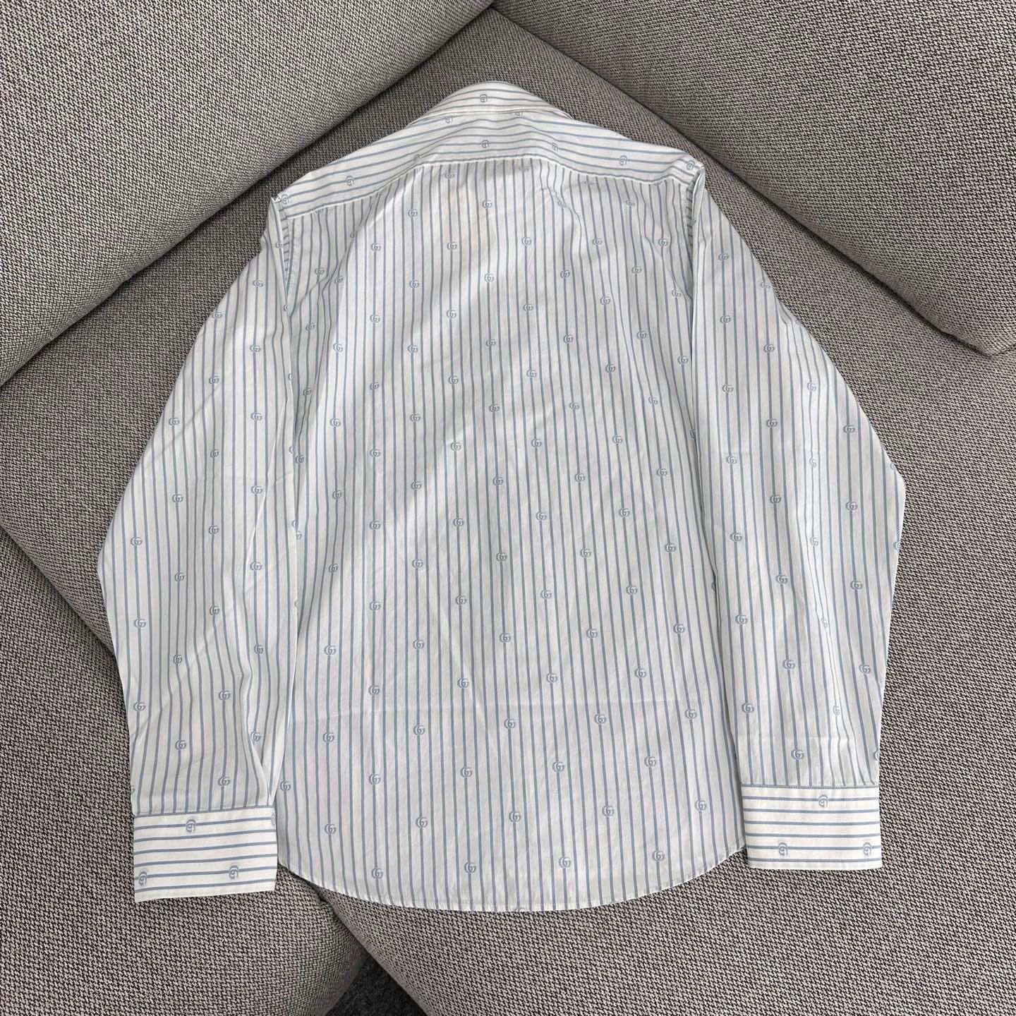 Gucci Gucci White Logo Stripe Long Sleeve Shirt Size US S / EU 44-46 / 1 - 2 Thumbnail