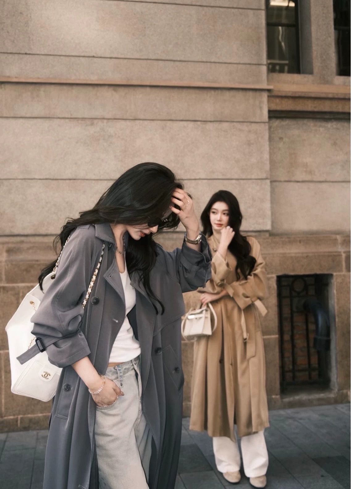 Burberry Burberry Gray Double-Breasted Trench Coat Size US M / EU 48-50 / 2 - 7 Thumbnail
