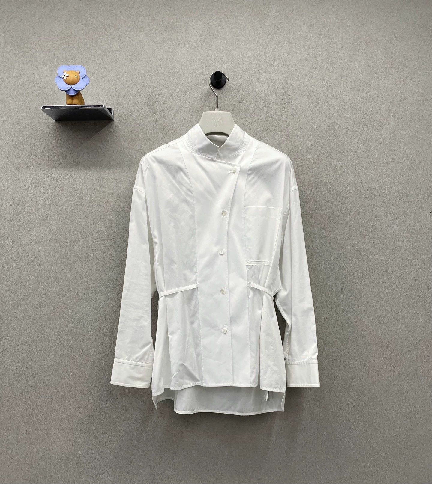 Hermes Hermes White Stand Collar Shirt Size US S / EU 44-46 / 1 - 2 Thumbnail