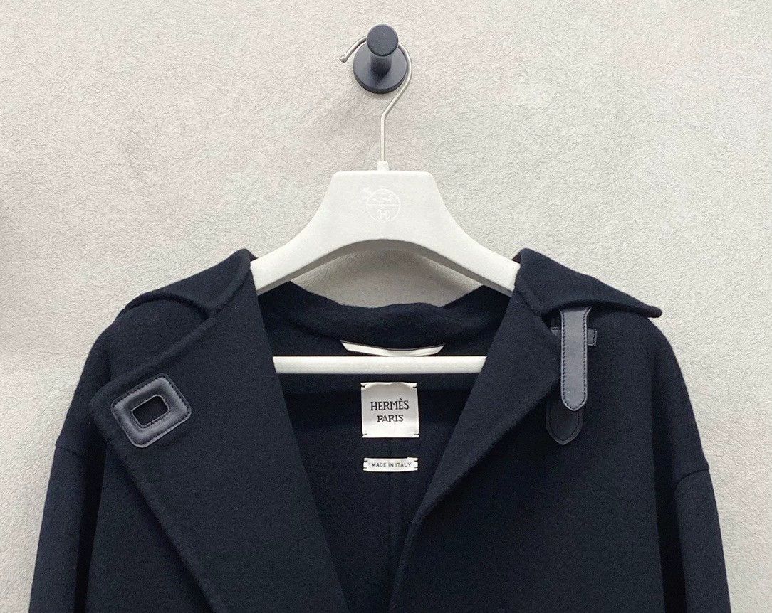Hermes Hermès Black Cashmere Tie Coat Size US XS / EU 42 / 0 - 4 Thumbnail