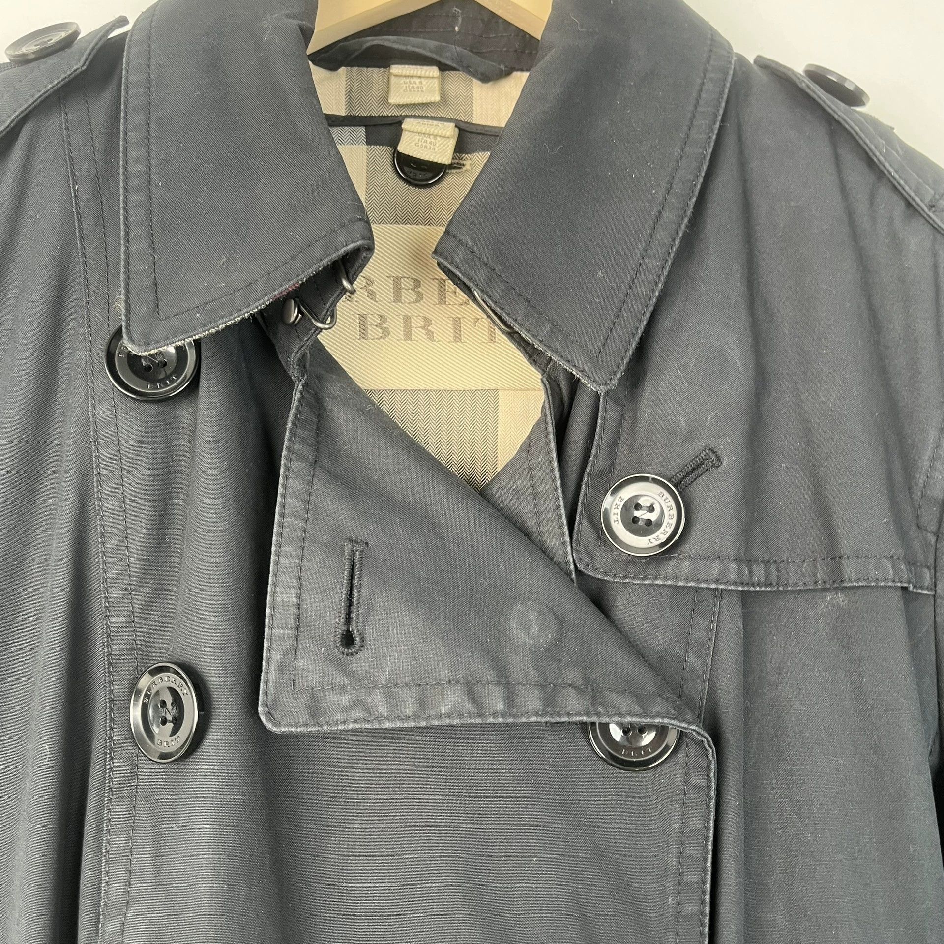 Burberry Burberry Brit Black Trench Coat Size US M / EU 48-50 / 2 - 4 Thumbnail