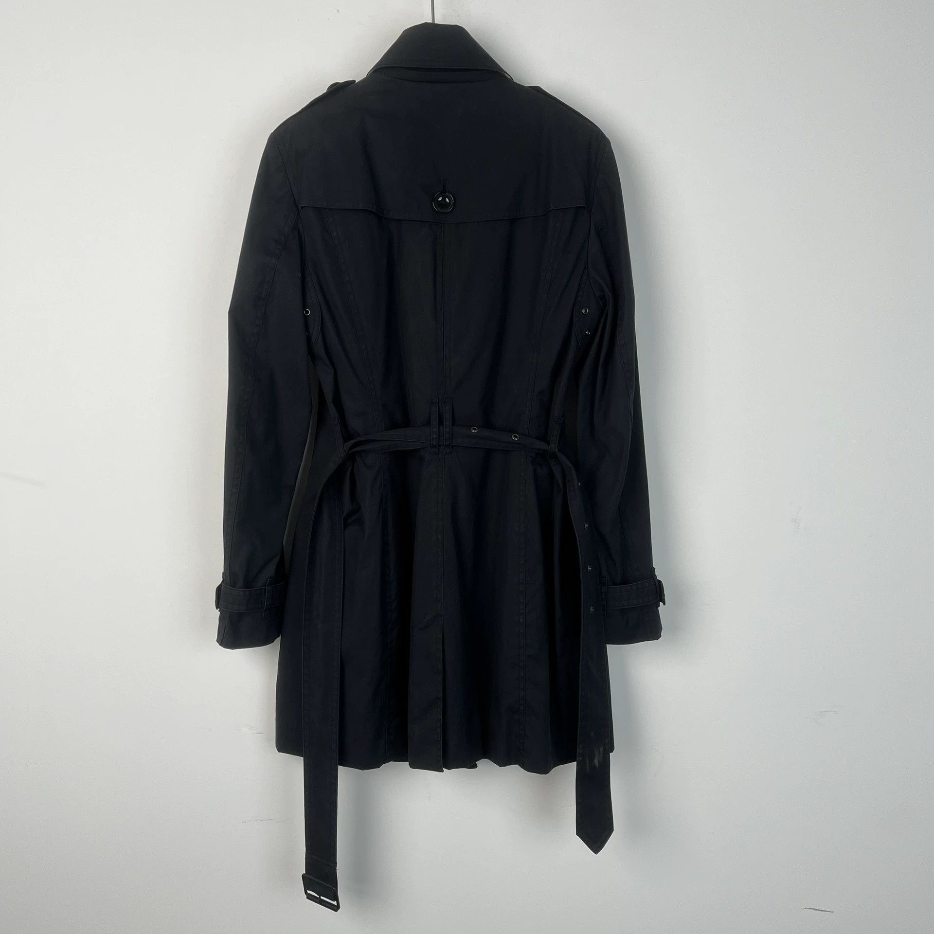 Burberry Burberry Brit Black Trench Coat Size US M / EU 48-50 / 2 - 2 Thumbnail