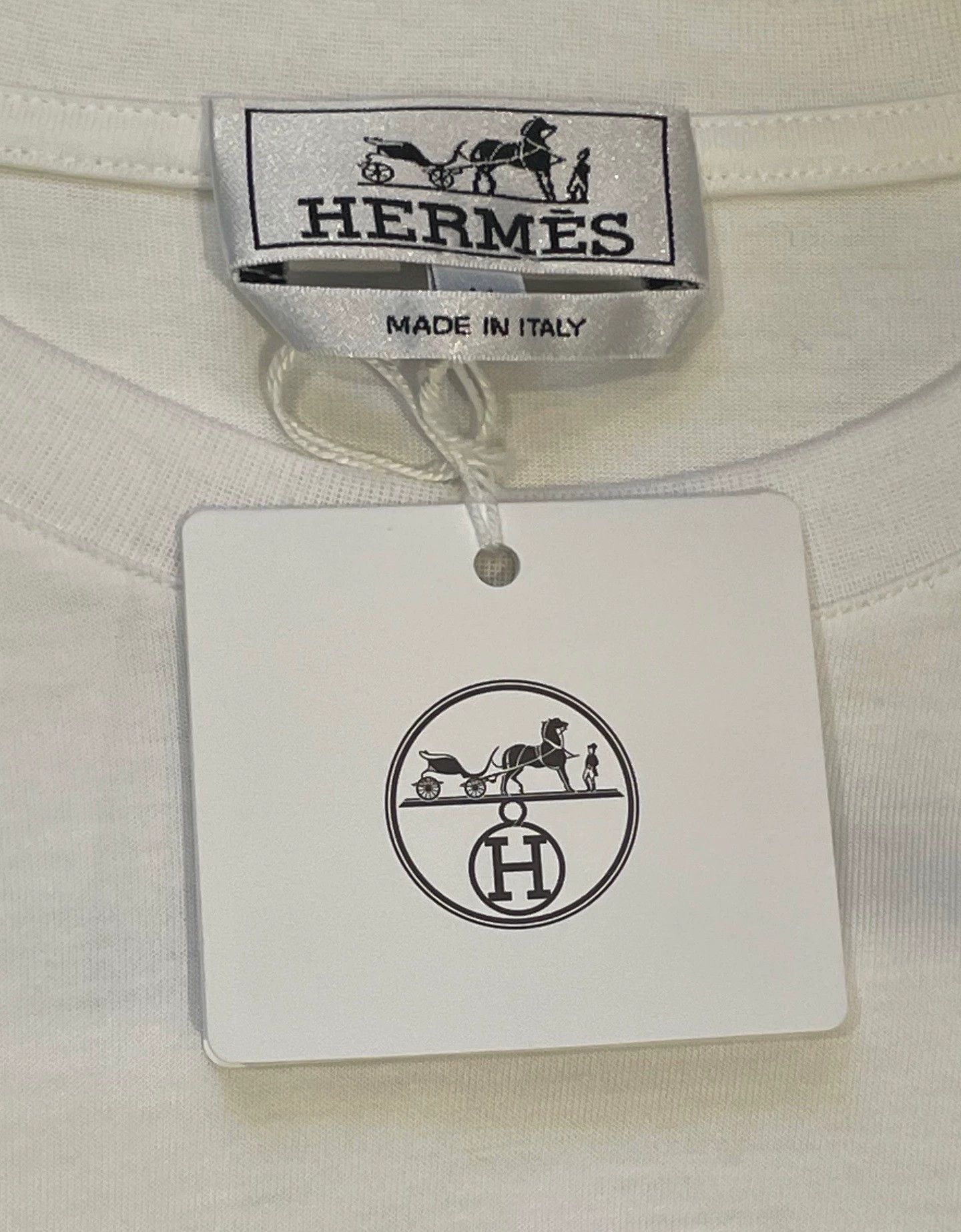 Hermes HERMES FW21 Striped Trim Short Sleeve Tee Size US L / EU 52-54 / 3 - 5 Thumbnail