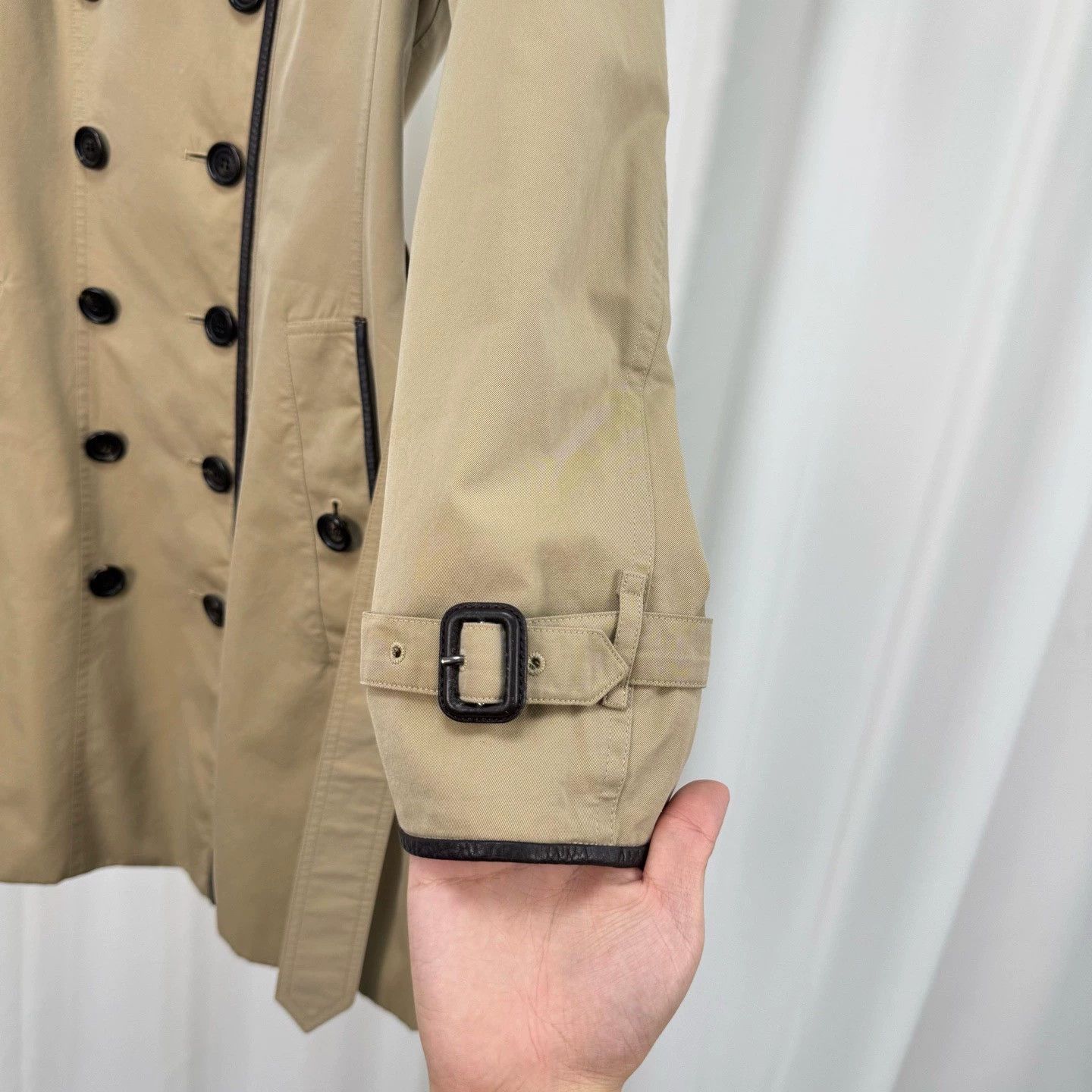 Burberry Burberry Leather-Trimmed Trench Coat Size US M / EU 48-50 / 2 - 4 Thumbnail