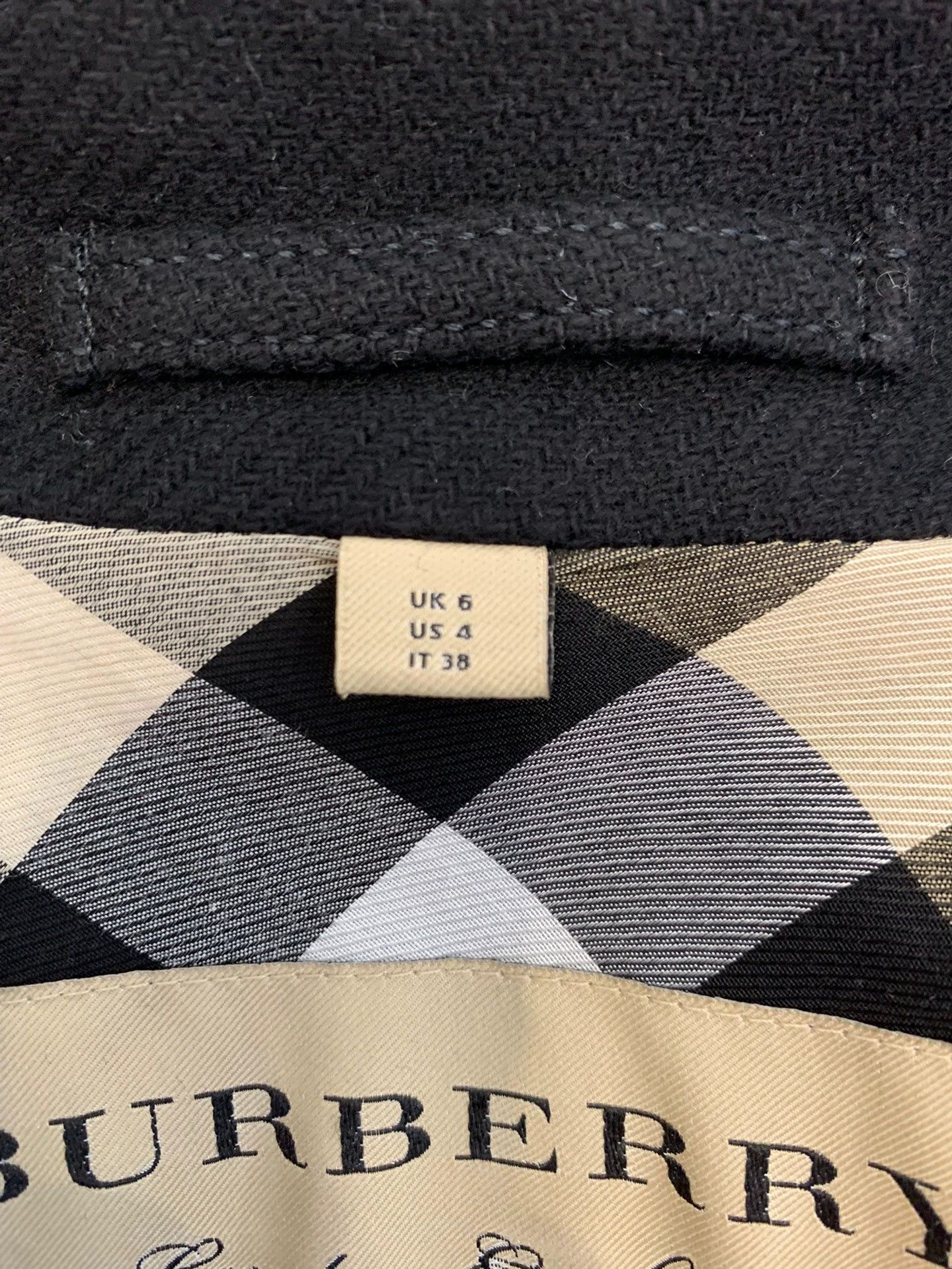 Burberry Burberry Black Wool Trench Coat Women Size US M / EU 48-50 / 2 - 5 Thumbnail