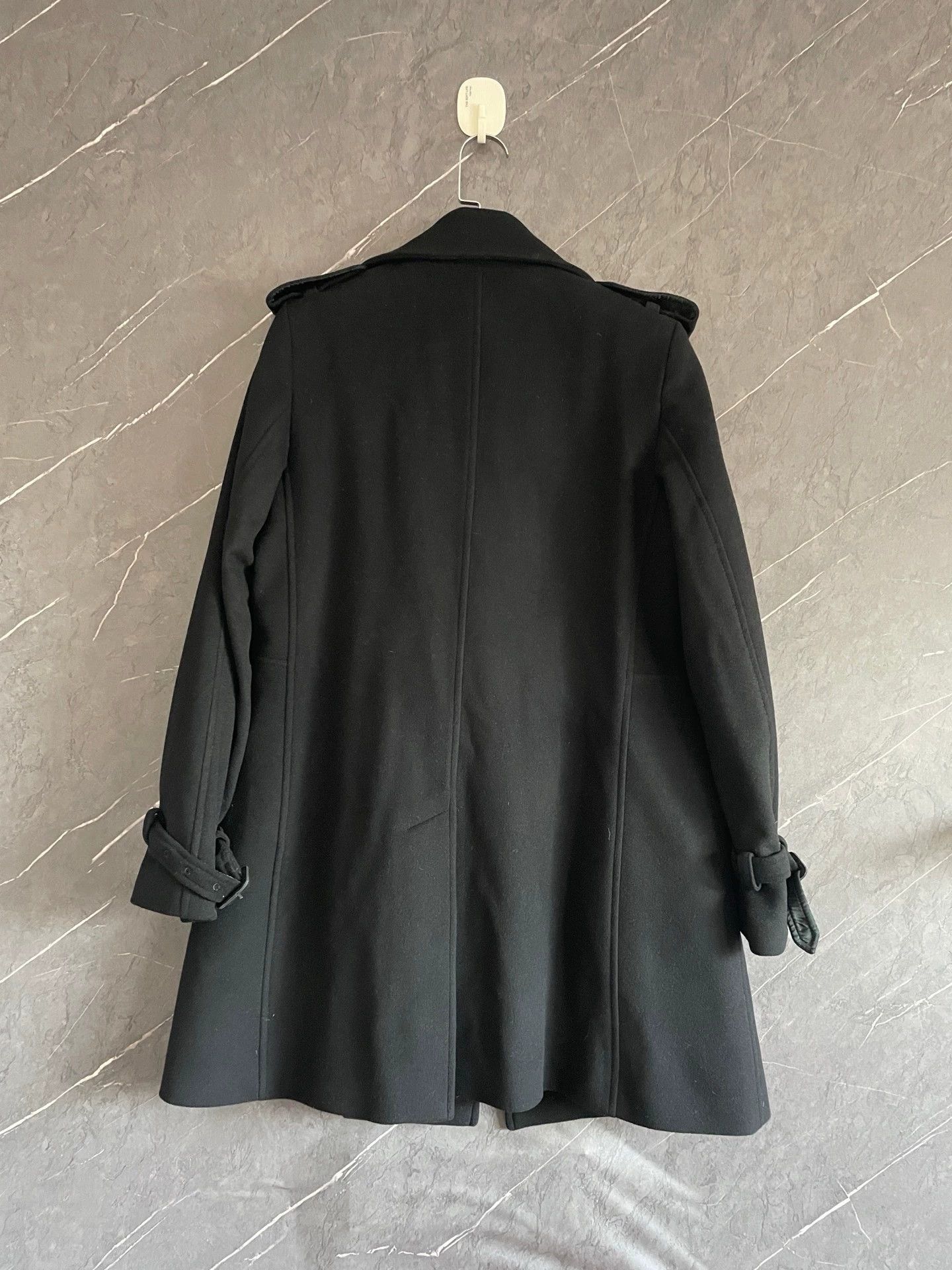 Burberry Burberry Black Wool Coat UK8 Size US M / EU 48-50 / 2 - 2 Thumbnail