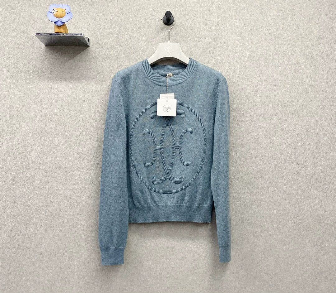 Hermes Hermes Blue Knit Sweater Size 38 Size US S / EU 44-46 / 1 - 2 Thumbnail