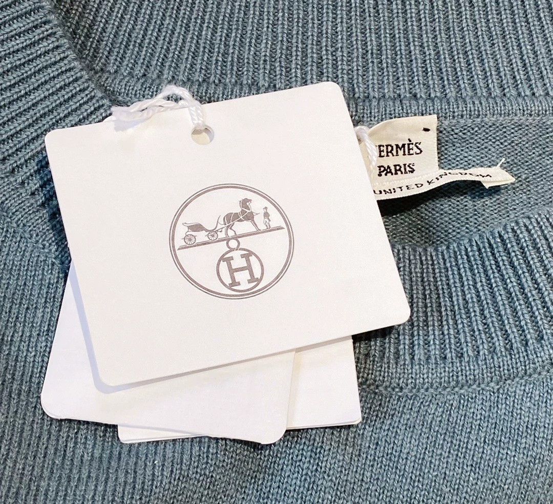 Hermes Hermes Blue Knit Sweater Size 38 Size US S / EU 44-46 / 1 - 6 Thumbnail