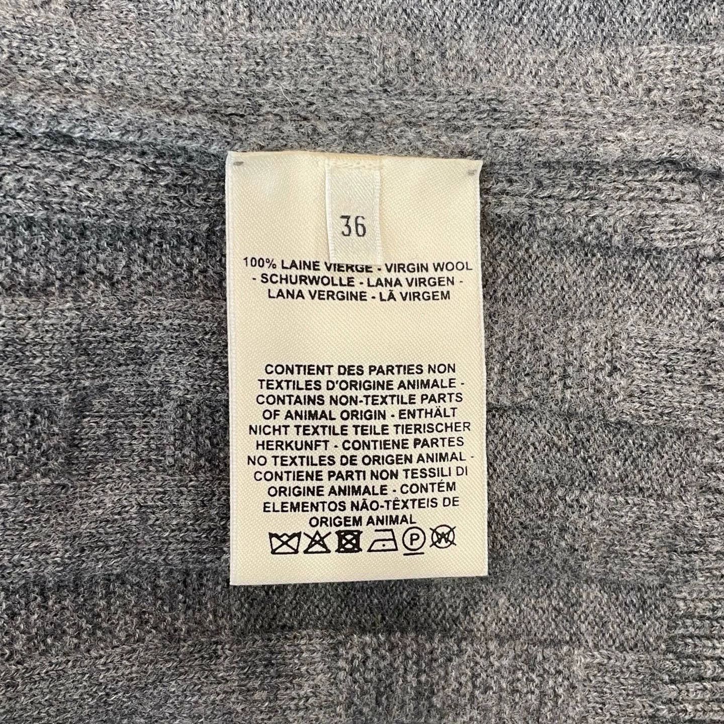 Hermes Hermes Gray Wool Cardigan Size US S / EU 44-46 / 1 - 6 Thumbnail