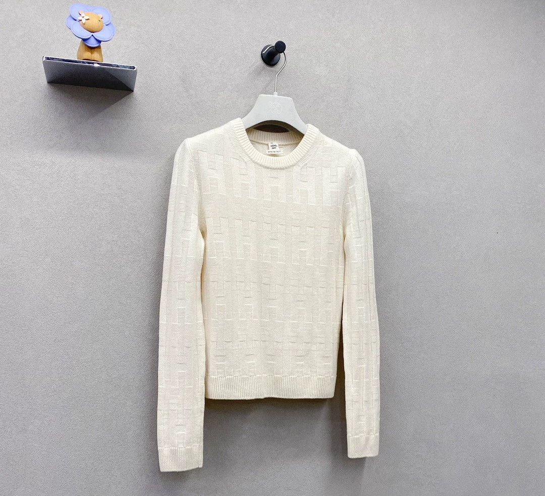 Hermes Hermes Beige Knit Sweater Size 36 Size US S / EU 44-46 / 1 - 4 Thumbnail
