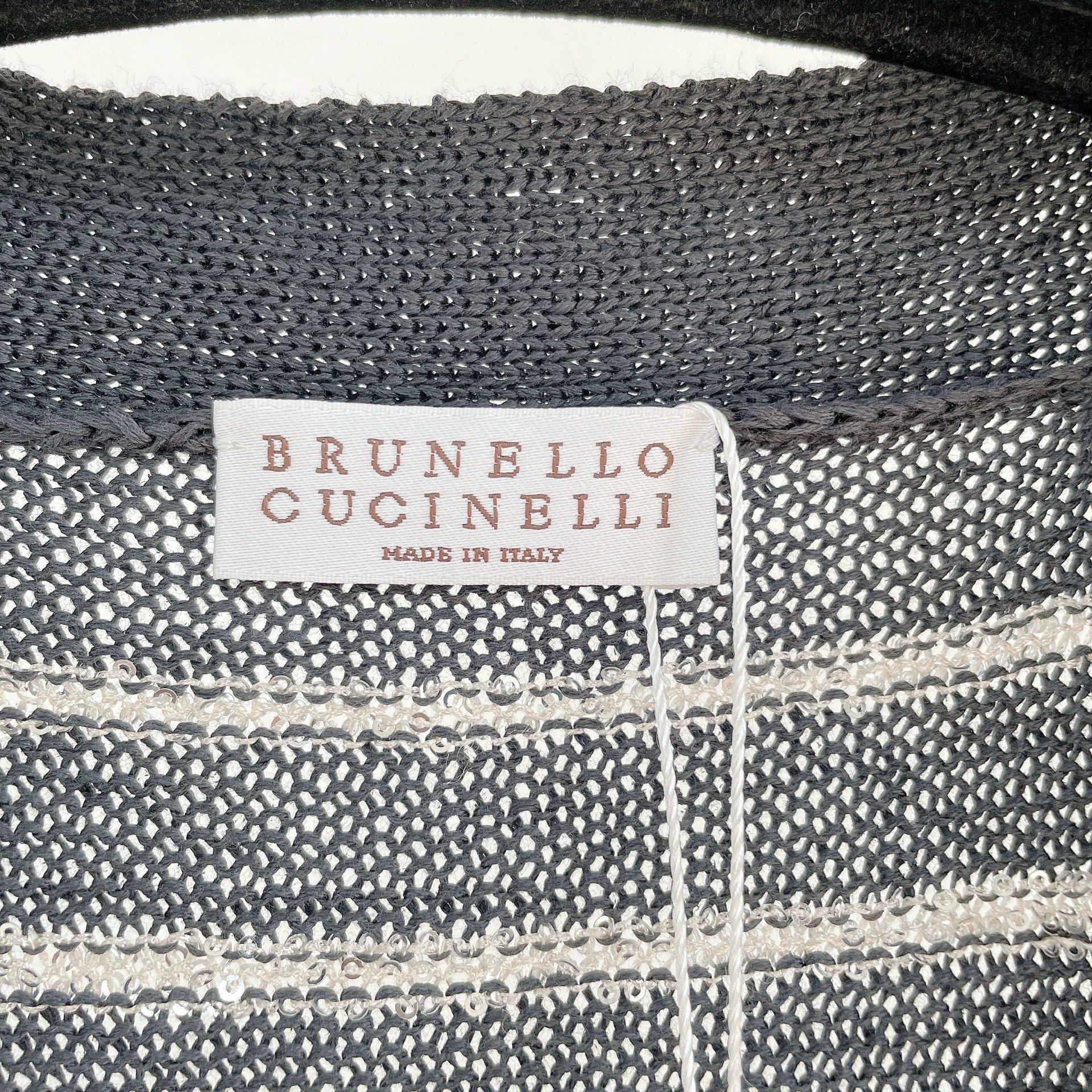 Brunello Cucinelli Brunello Cucinelli Striped Sequin Cardigan Size US XS / EU 42 / 0 - 6 Thumbnail