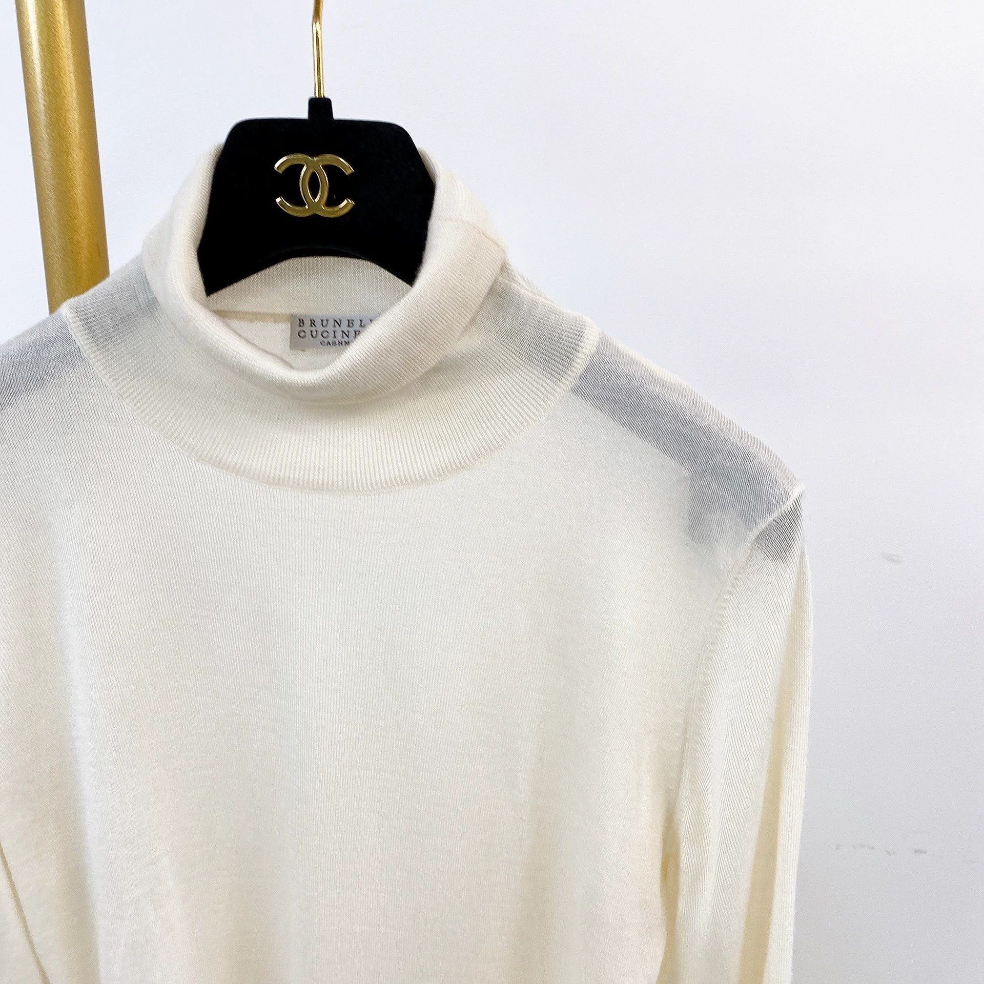 Brunello Cucinelli Brunello Cucinelli White Cashmere Sweater XS Size US XS / EU 42 / 0 - 3 Thumbnail