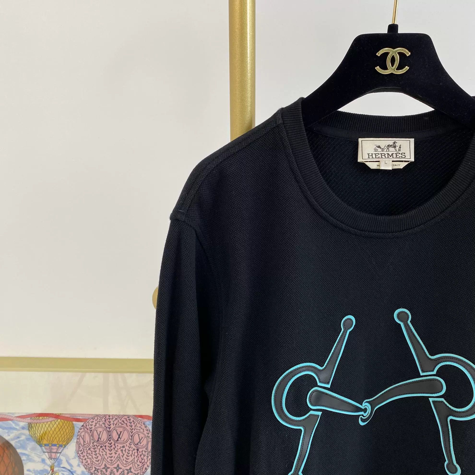 Hermes Hermes Black Sweatshirt L Size Size US L / EU 52-54 / 3 - 3 Thumbnail