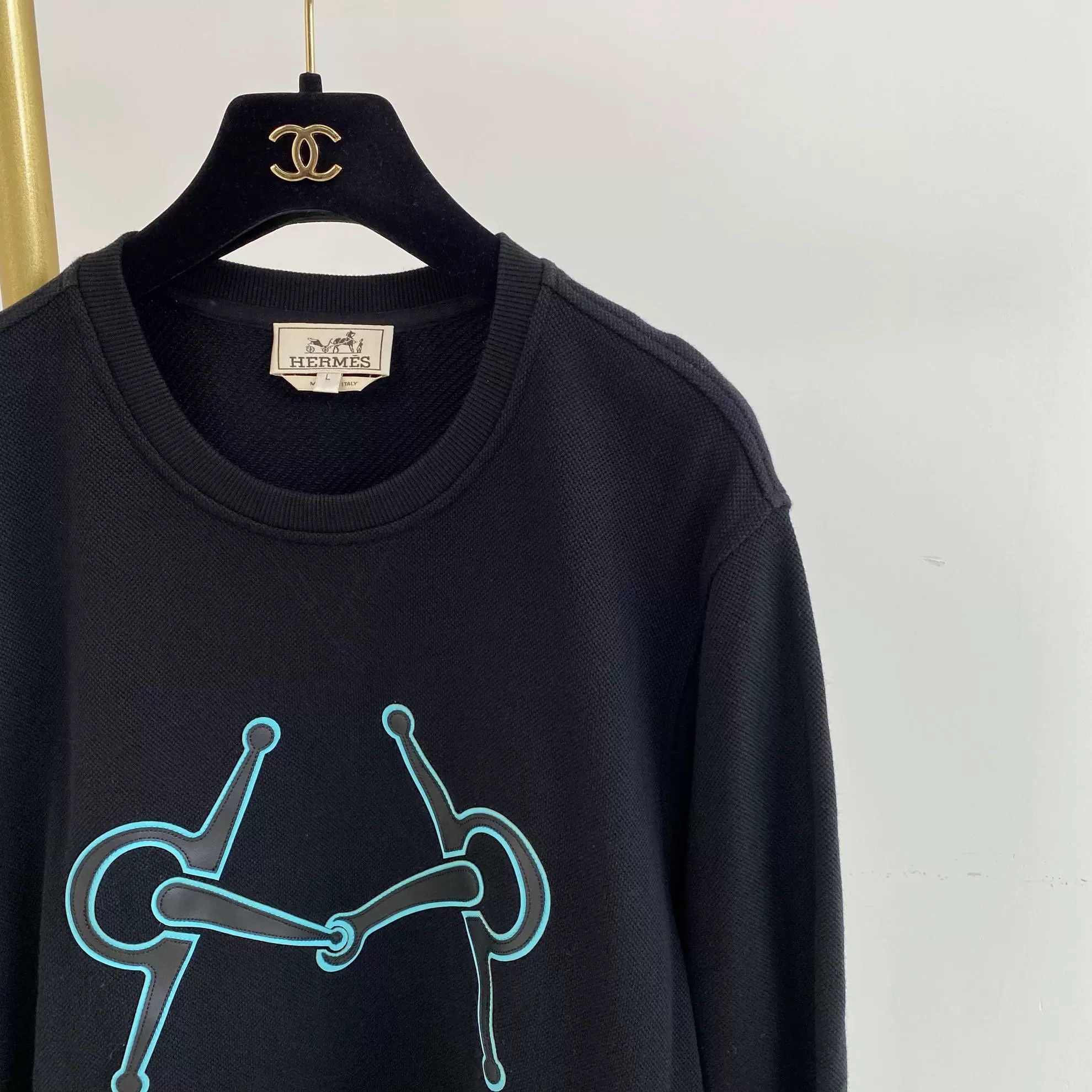 Hermes Hermes Black Sweatshirt L Size Size US L / EU 52-54 / 3 - 4 Thumbnail
