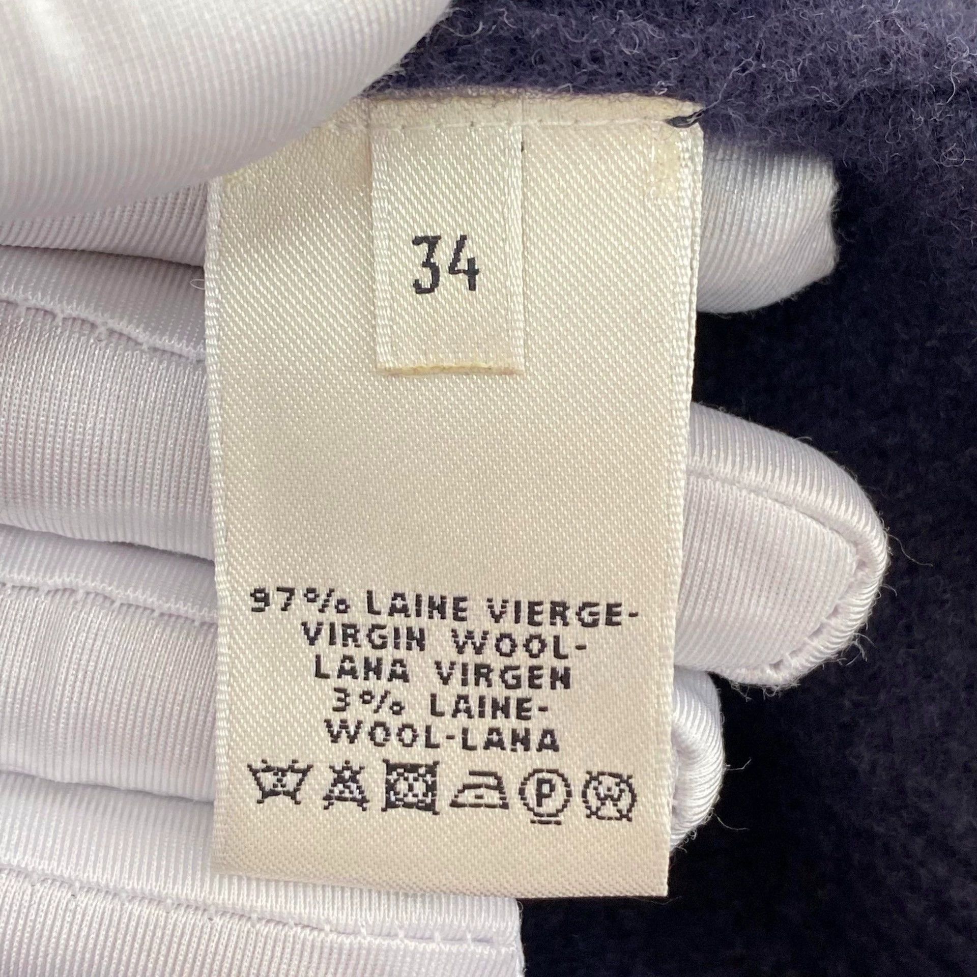 Hermes Hermes Dark Wool Coat Size 34 Size US XS / EU 42 / 0 - 6 Thumbnail