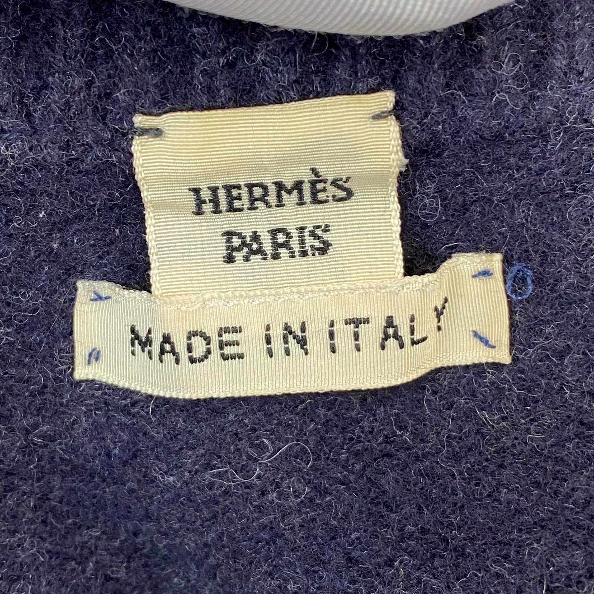 Hermes Hermes Dark Wool Coat Size 34 Size US XS / EU 42 / 0 - 5 Thumbnail
