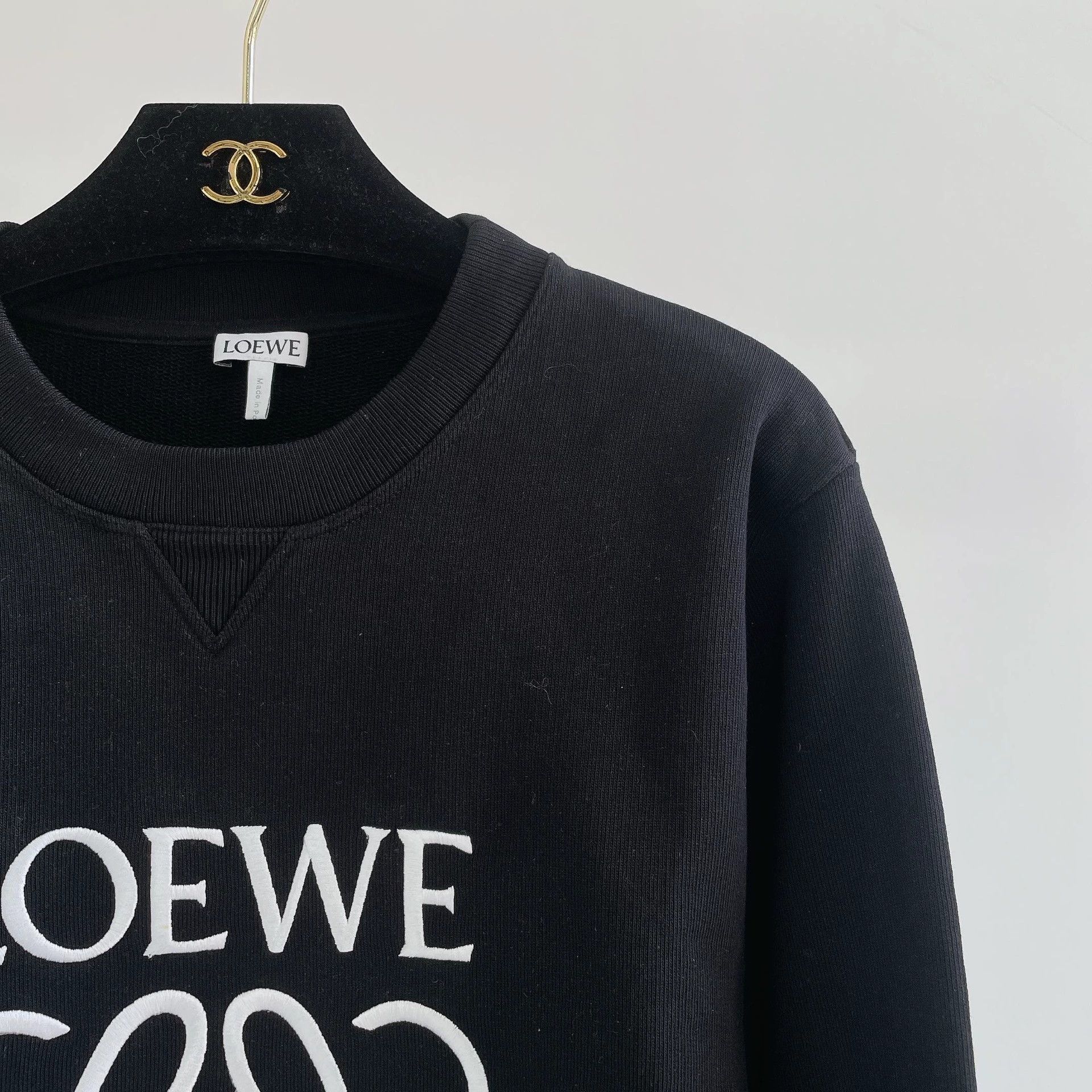 Loewe Loewe Black Crewneck Sweatshirt M Size US M / EU 48-50 / 2 - 3 Thumbnail