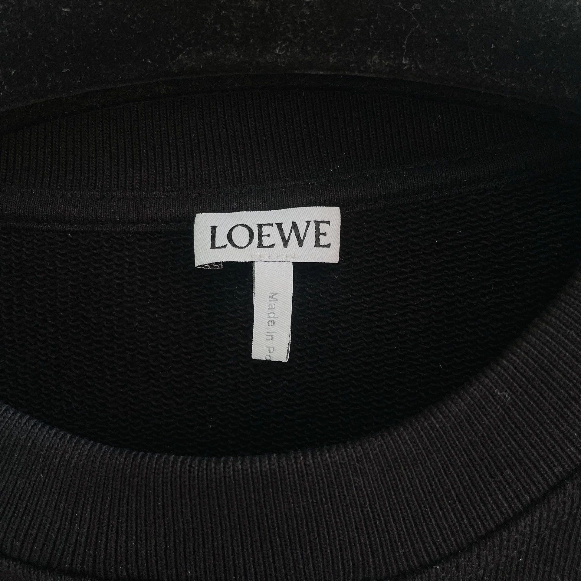 Loewe Loewe Black Crewneck Sweatshirt M Size US M / EU 48-50 / 2 - 5 Thumbnail