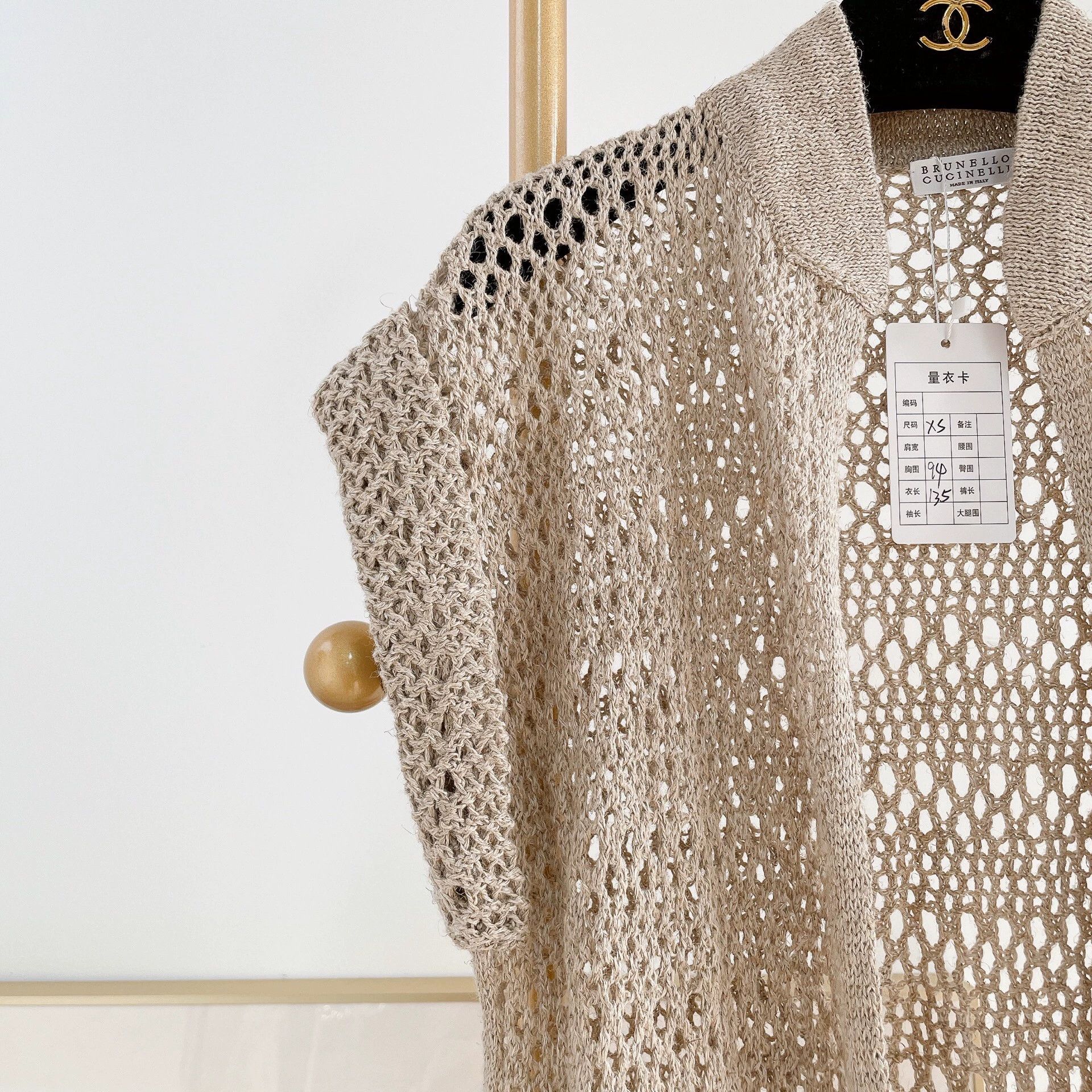 Brunello Cucinelli Brunello Cucinelli Long Hollow-Knit Coat Size US XS / EU 42 / 0 - 3 Thumbnail
