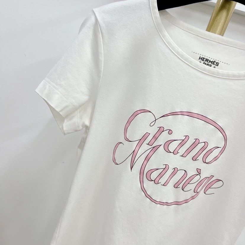 Hermes Hermès White Letter Short Sleeve T-Shirt Size US XS / EU 42 / 0 - 3 Thumbnail