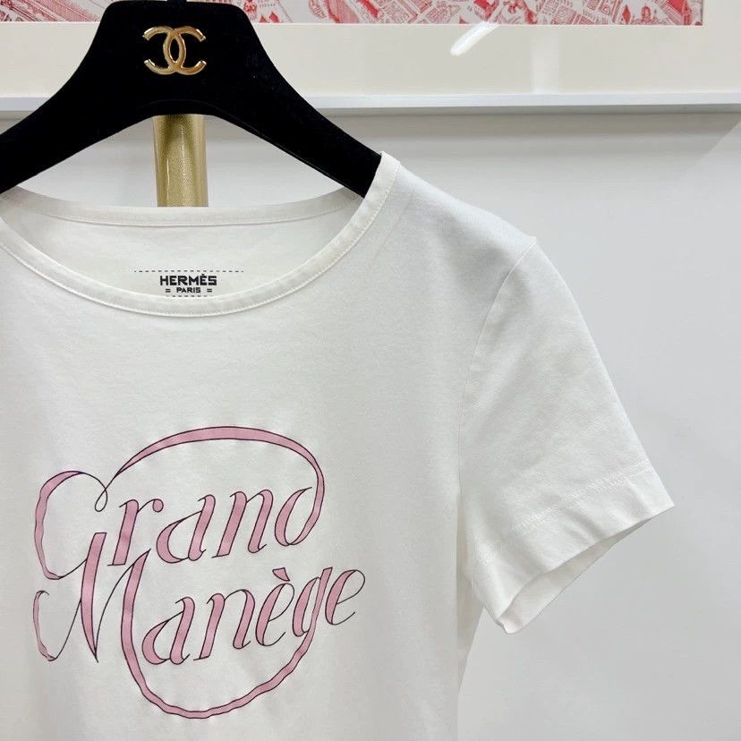 Hermes Hermès White Letter Short Sleeve T-Shirt Size US XS / EU 42 / 0 - 2 Thumbnail